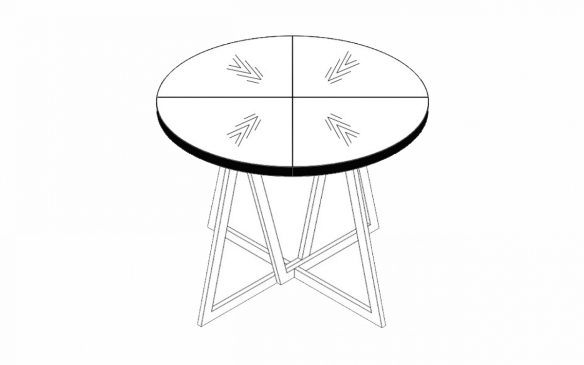 Rozkládací jídelní stůl Cedrus Rozeta 95-150 cm Stůl Cedrus Rozeta 95/150 cm loftový rozkladany