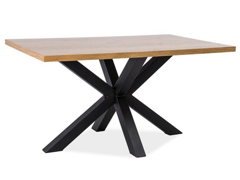 Stôl Cross 150x90 - lity Dub/Čierny  Stôl cross 150x90 - lity Dub/Čierny 