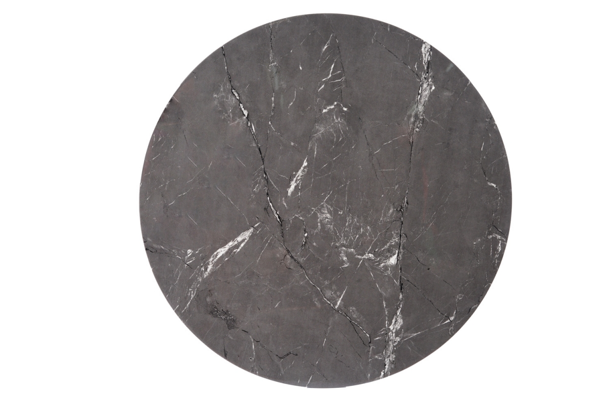 Jedálenský stôl CYRYL II Čierny EFEKT KAMIENIA/Čierny/zlatý STLEAZ FI100 stôl okrúhly