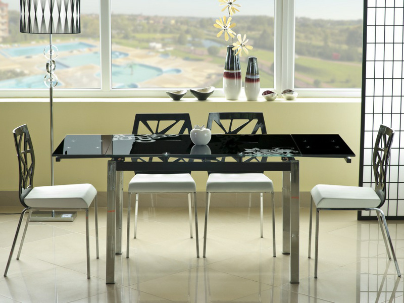 Stôl GD017 Čierny 110(170)x74  stOL gd017 Čierny 110(170)x74 