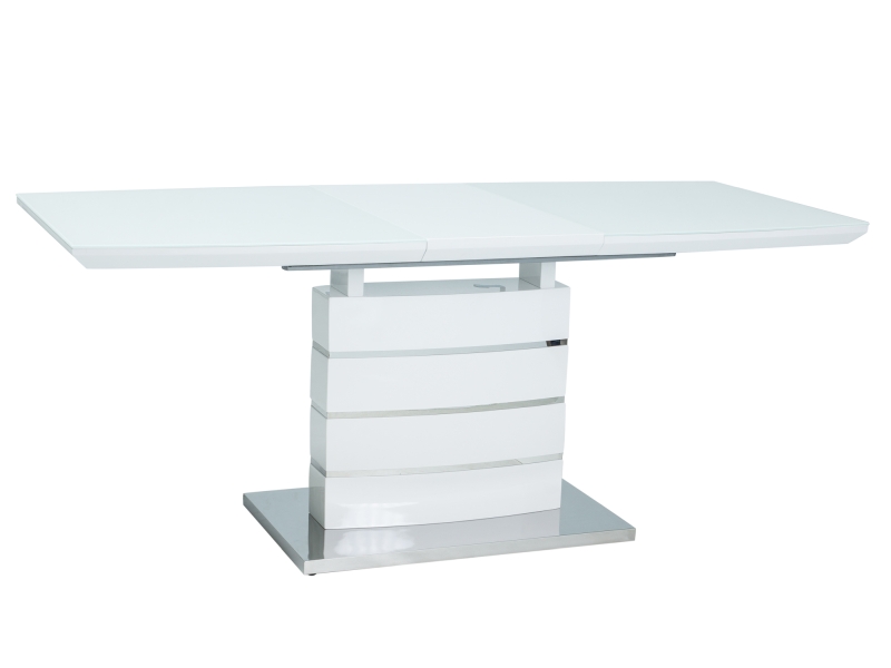 Stôl LEONARDO biely lak / biely lak 140(180)X80  stOL leonardo biaLy lak / biaLy lak 140(180)x80 