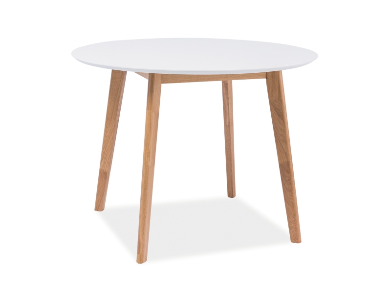 Stôl MOSSO II biely/dub 100x100  stOL mosso ii biaLy/dAb 100x100 