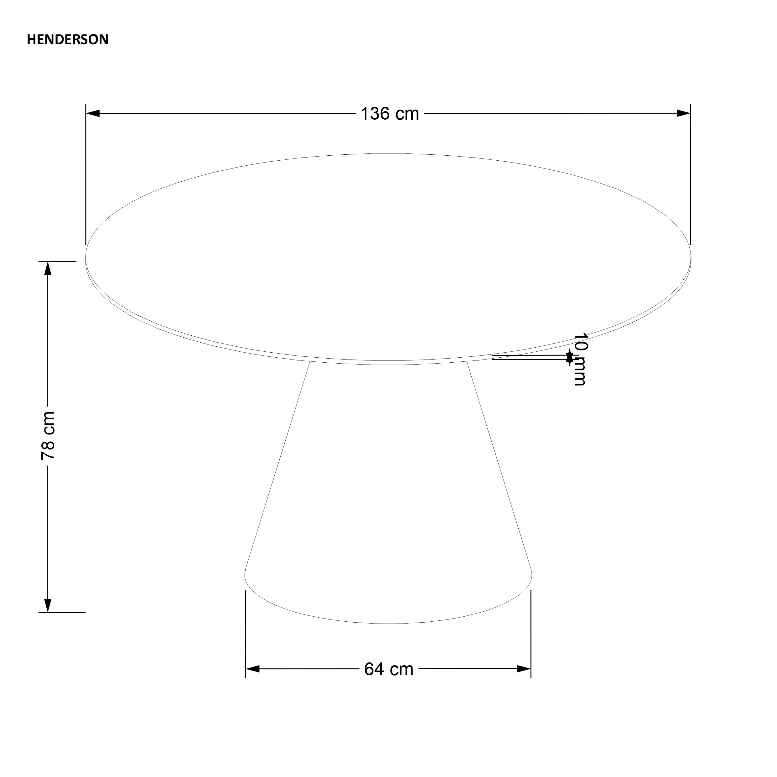 Okrúhly jedálenský stôl Henderson 136 cm - orech Stôl okrúhly136 henderson - Orech