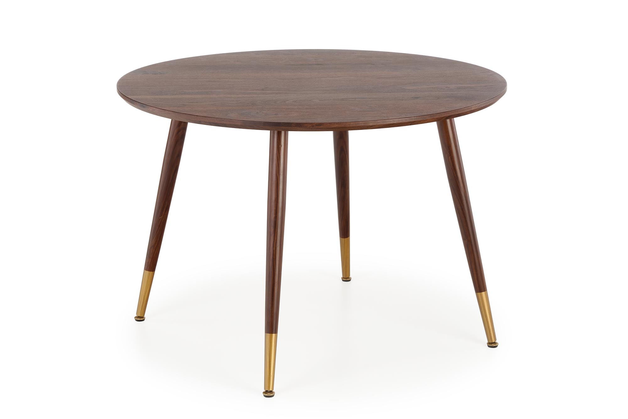 Okrúhly jedálenský stôl DOMENICO 110 cm - orech / orech / zlatá Stôl okrúhly domenico - Orech / zlaté