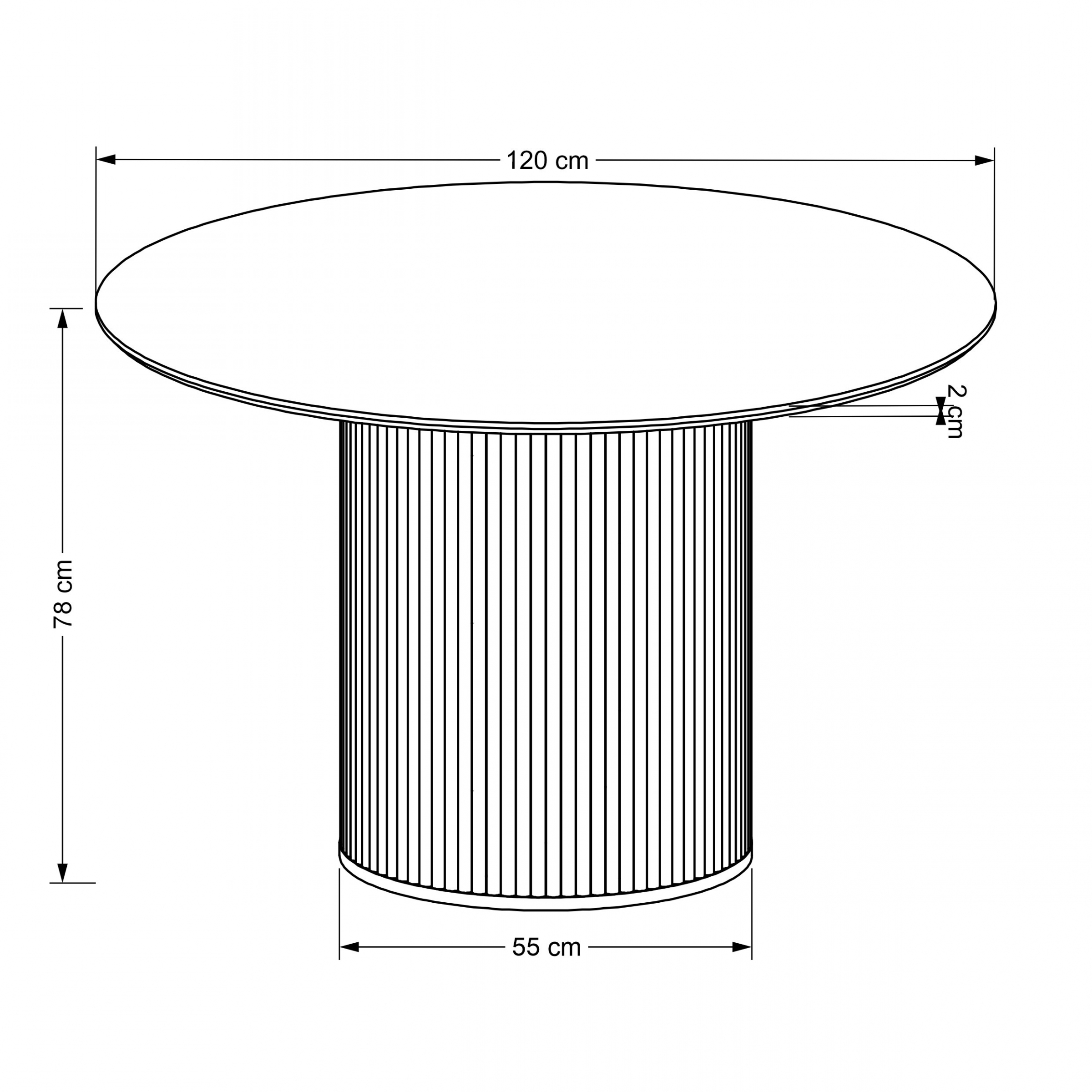 Okrúhly drevený stôl Rodlin - 120 cm - prírodný dub stôl okragly Drevené Rodlin 120 cm - Dub prírodné