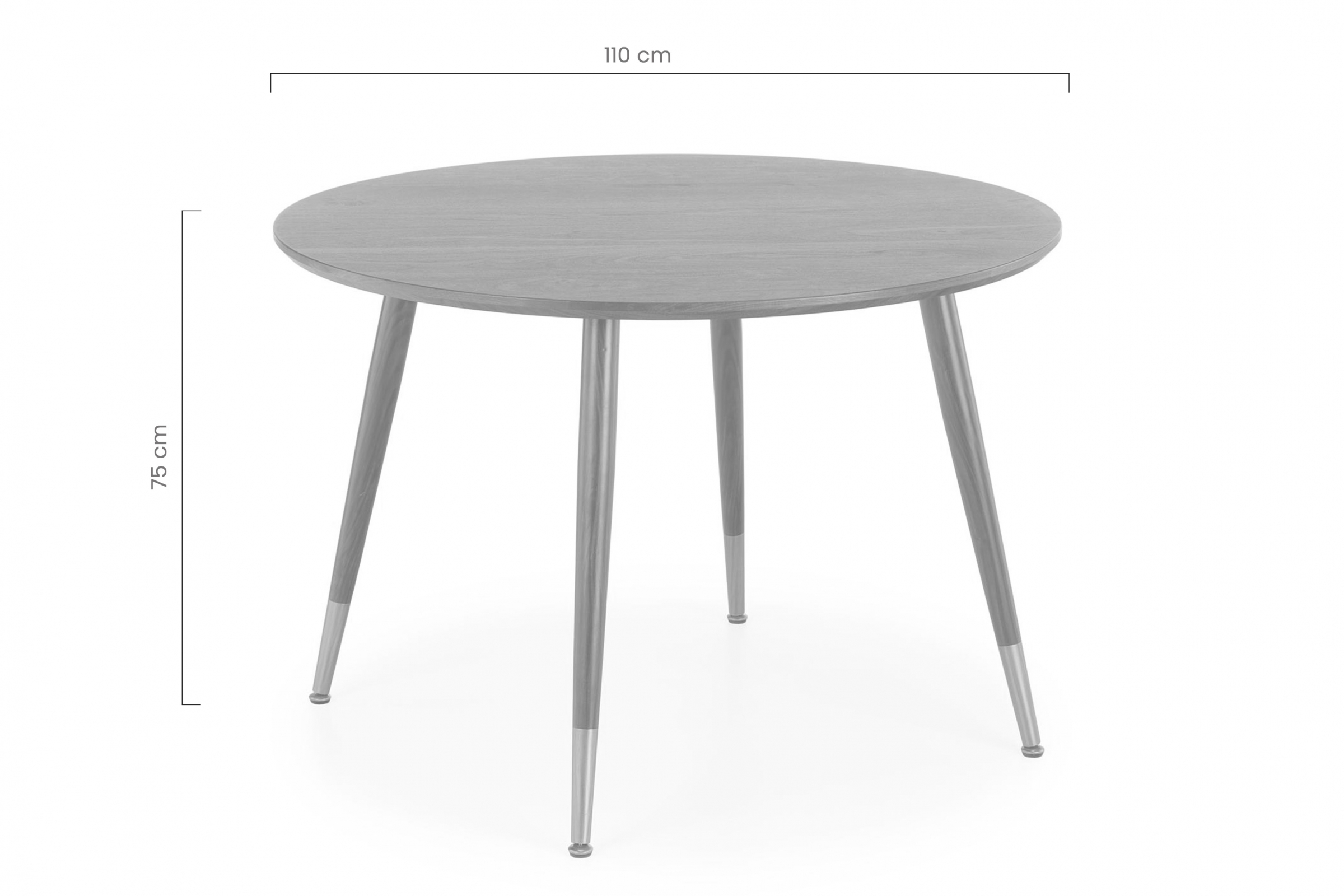 Kulatý jídelní stůl Domenico 110 cm - ořech / zlatá Stůl okragly Elewi 110 cm - ořech / zlatá