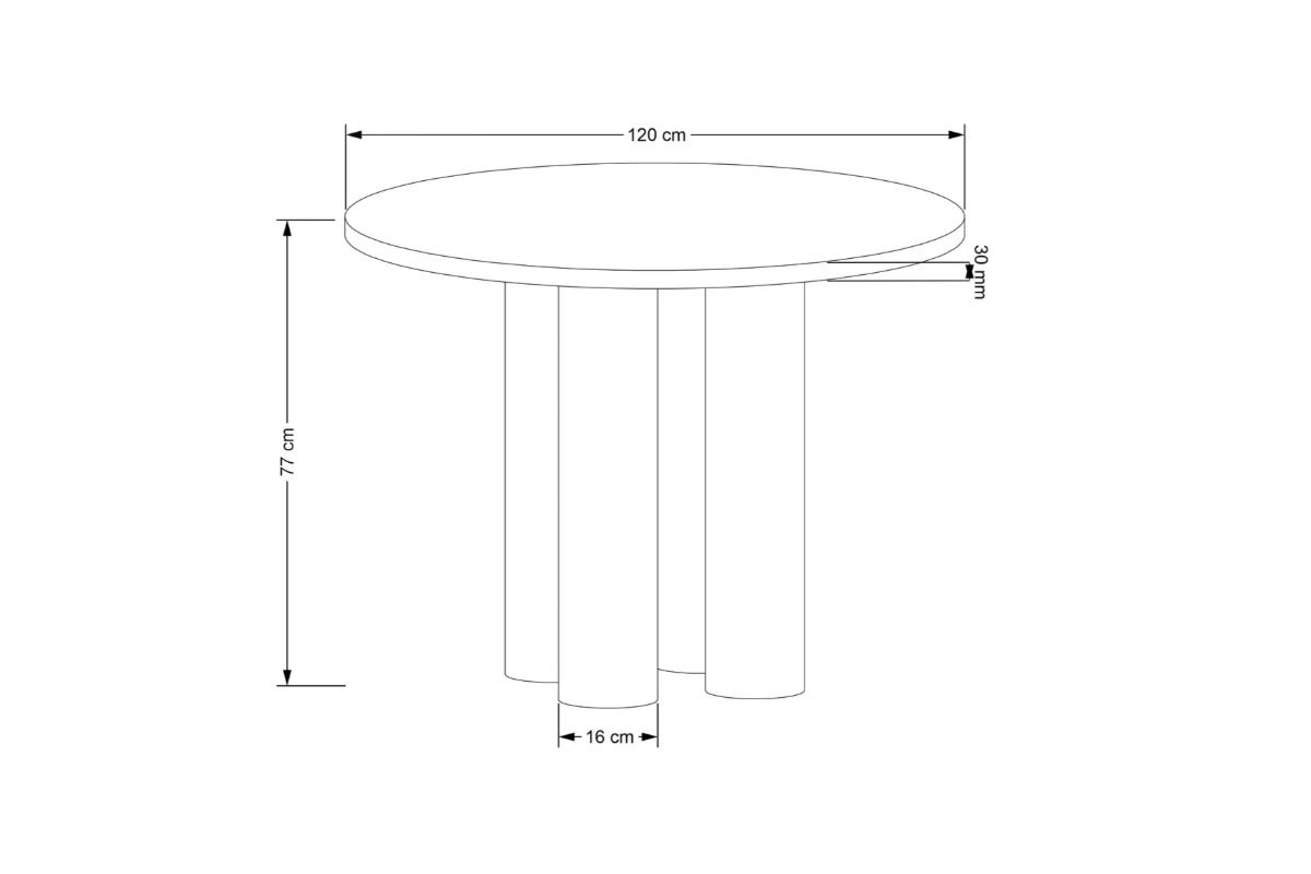 Kulatý jídelní stůl Gravon – 120x77 cm – dub natur Stůl okragly Gravon 120 x 77 cm - dub přírodní