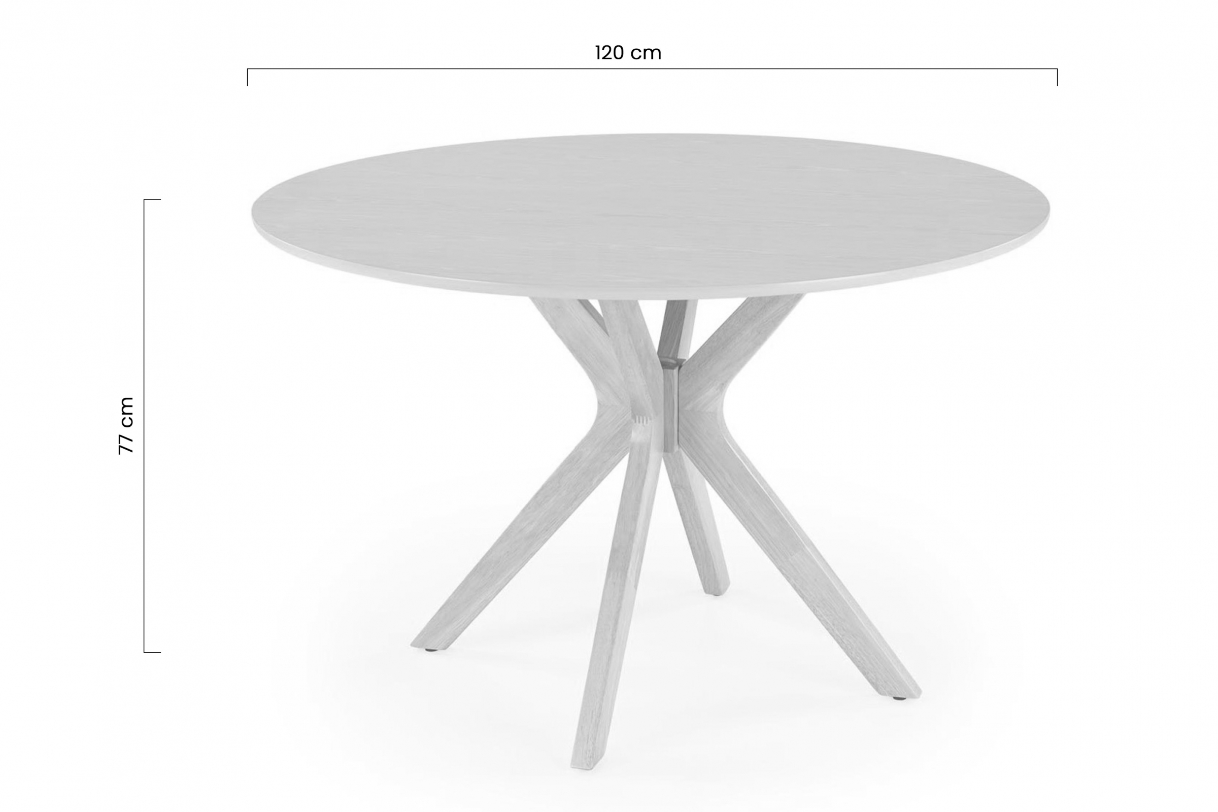 Okrúhly stôl Lorano - 120 cm - prírodný dub stôl okragly Nicolas 120 cm - Dub prírodné