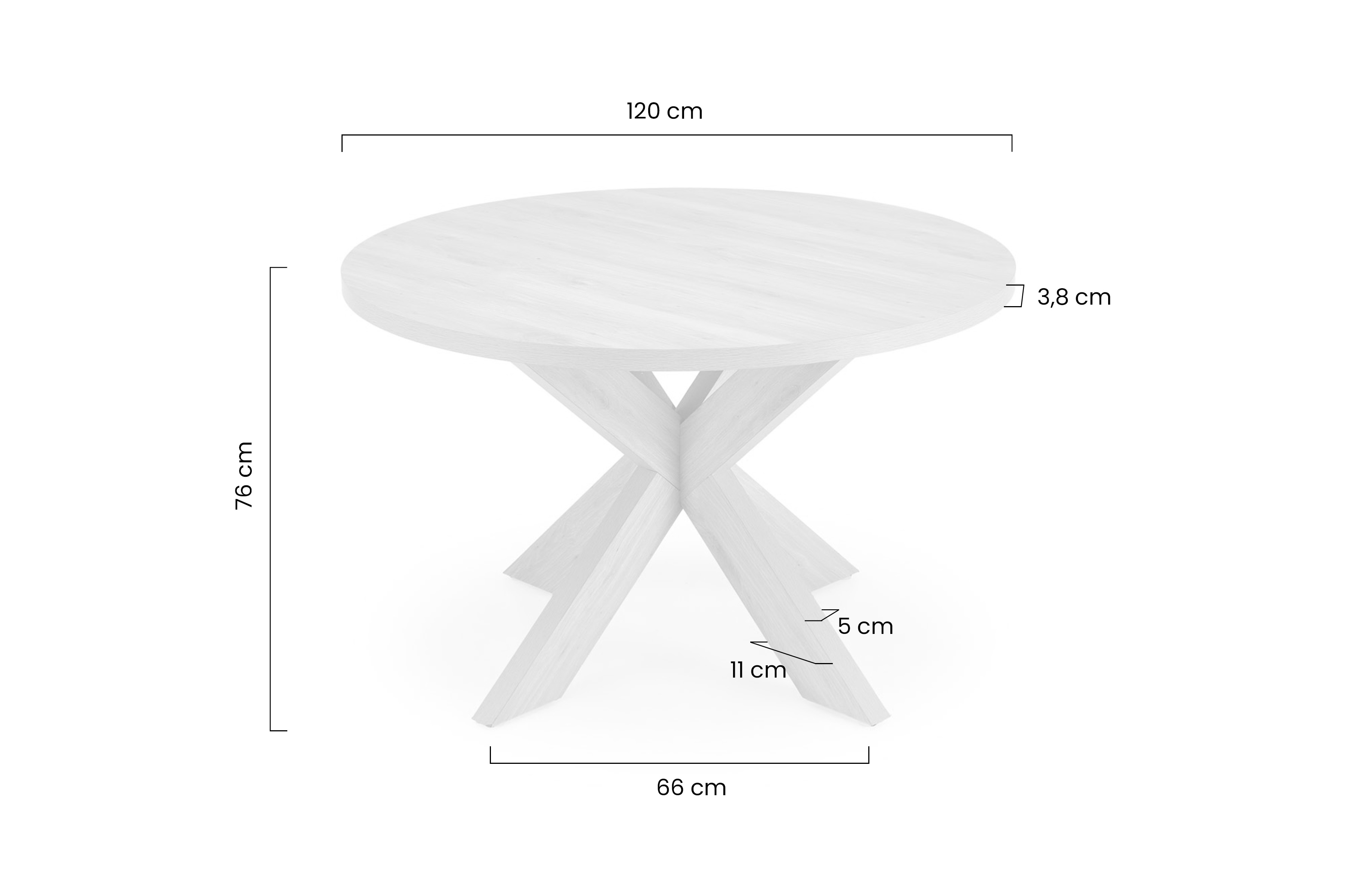Okrúhly stôl Orleno 120x75 cm - prírodný dub Stôl okragly Orleno 120x75 cm - Dub prírodné