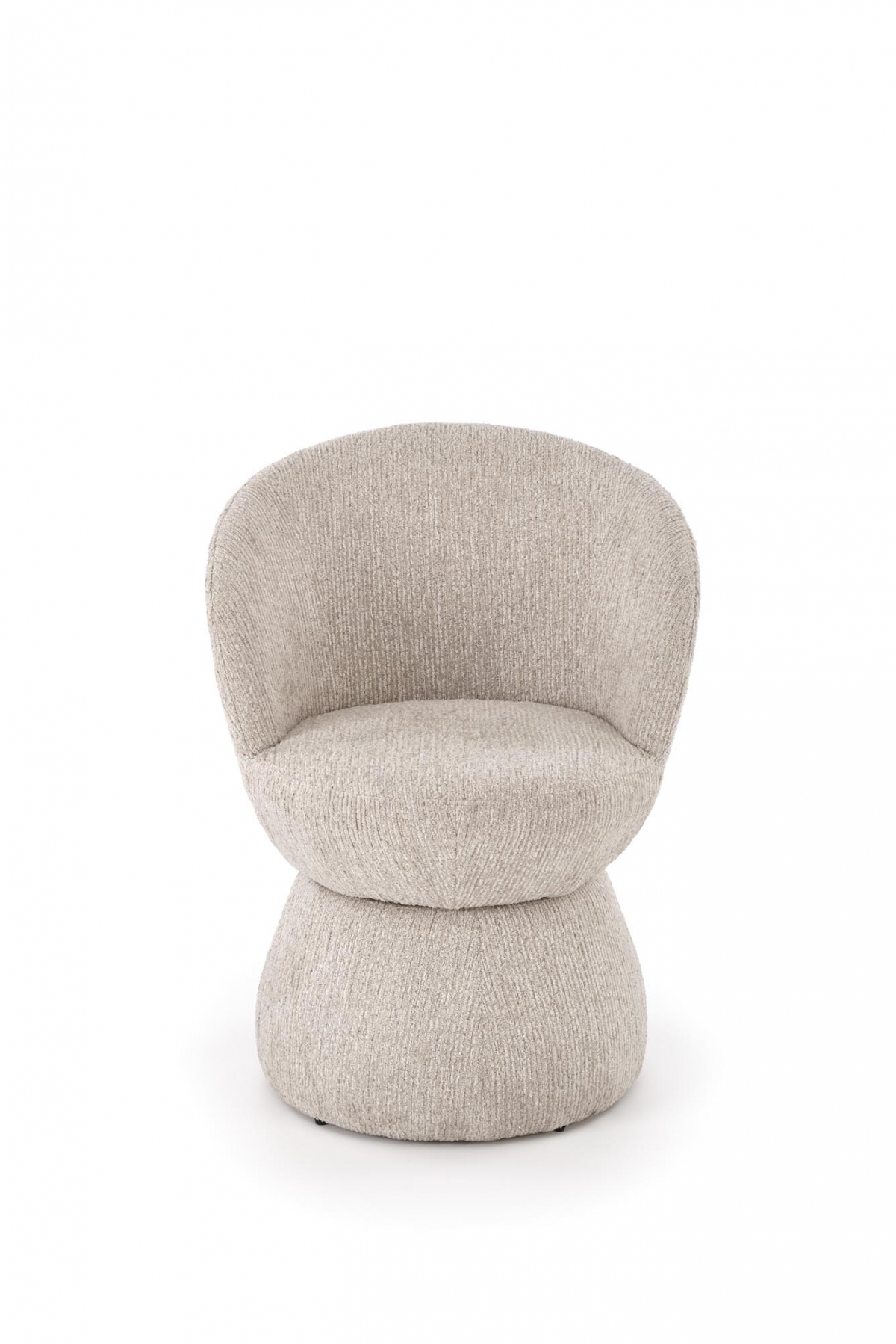 Okrúhly jedálenský set Orleno + 3 čalúnené stoličky Iverto – dub prírodný / béžová látka Stôl okragly Orleno s tromi tapicerowanymi krzeslami Iverto - Dub prírodné / béžový 