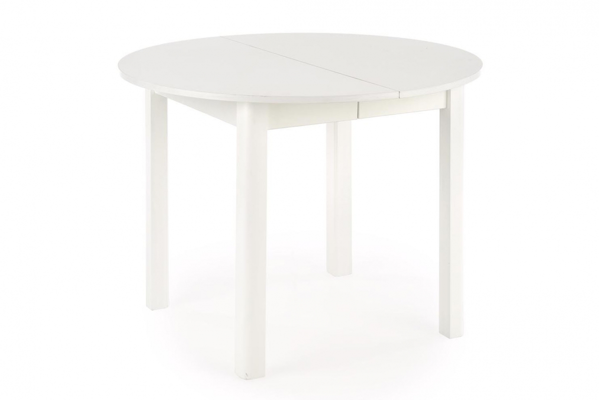 Okrúhly rozkladací stôl Gonvi 102-142x102 cm - biely stôl okragly Ringo rozkladany 102-142x102 cm - Biely