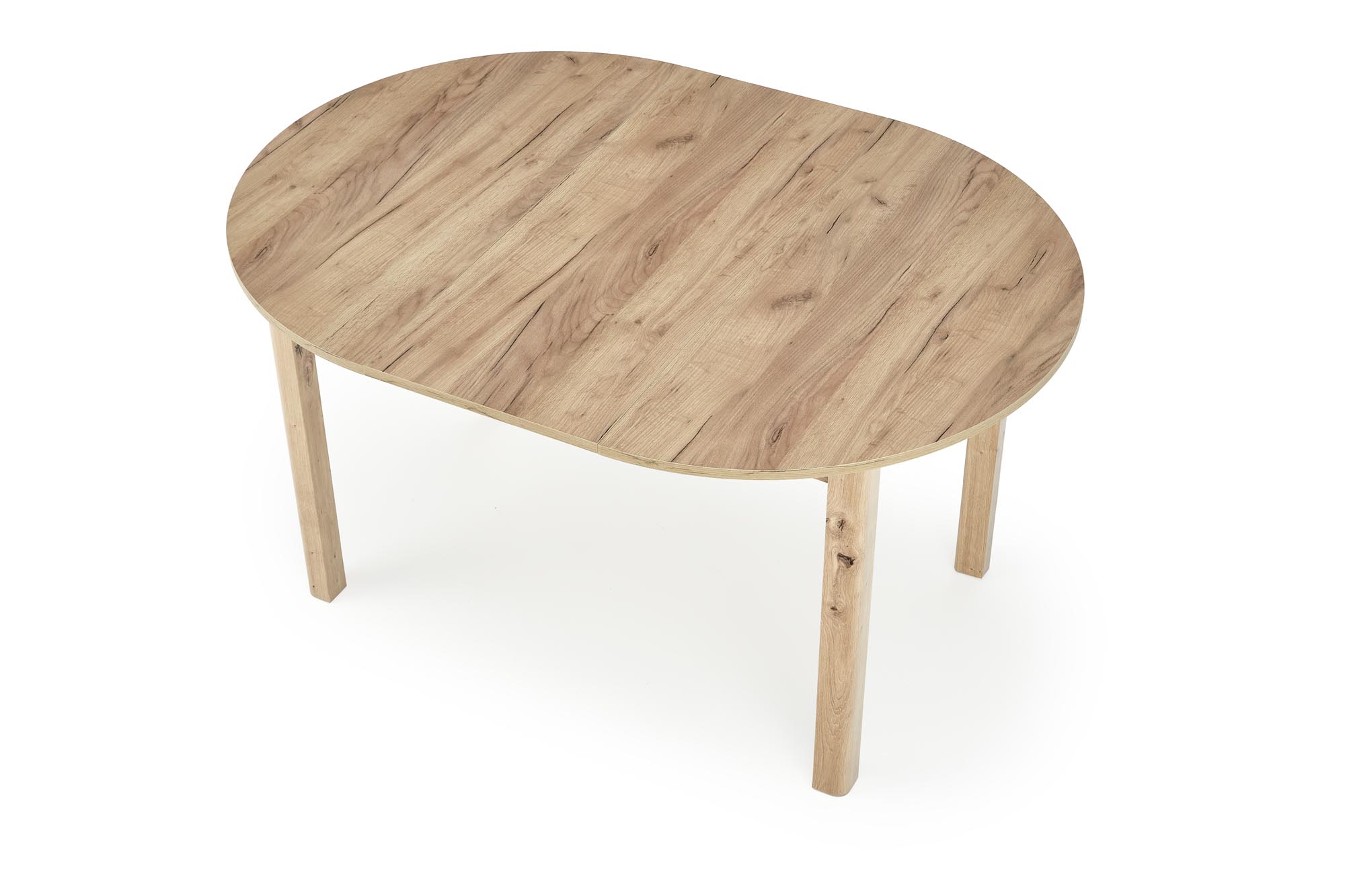 RINGO asztal - asztallap kézműves tölgy, lábak - kézműves tölgy (102-142x102x76 cm) (2p=1db) stůl okragly rozkladany 102-147 ringo - Dub craft