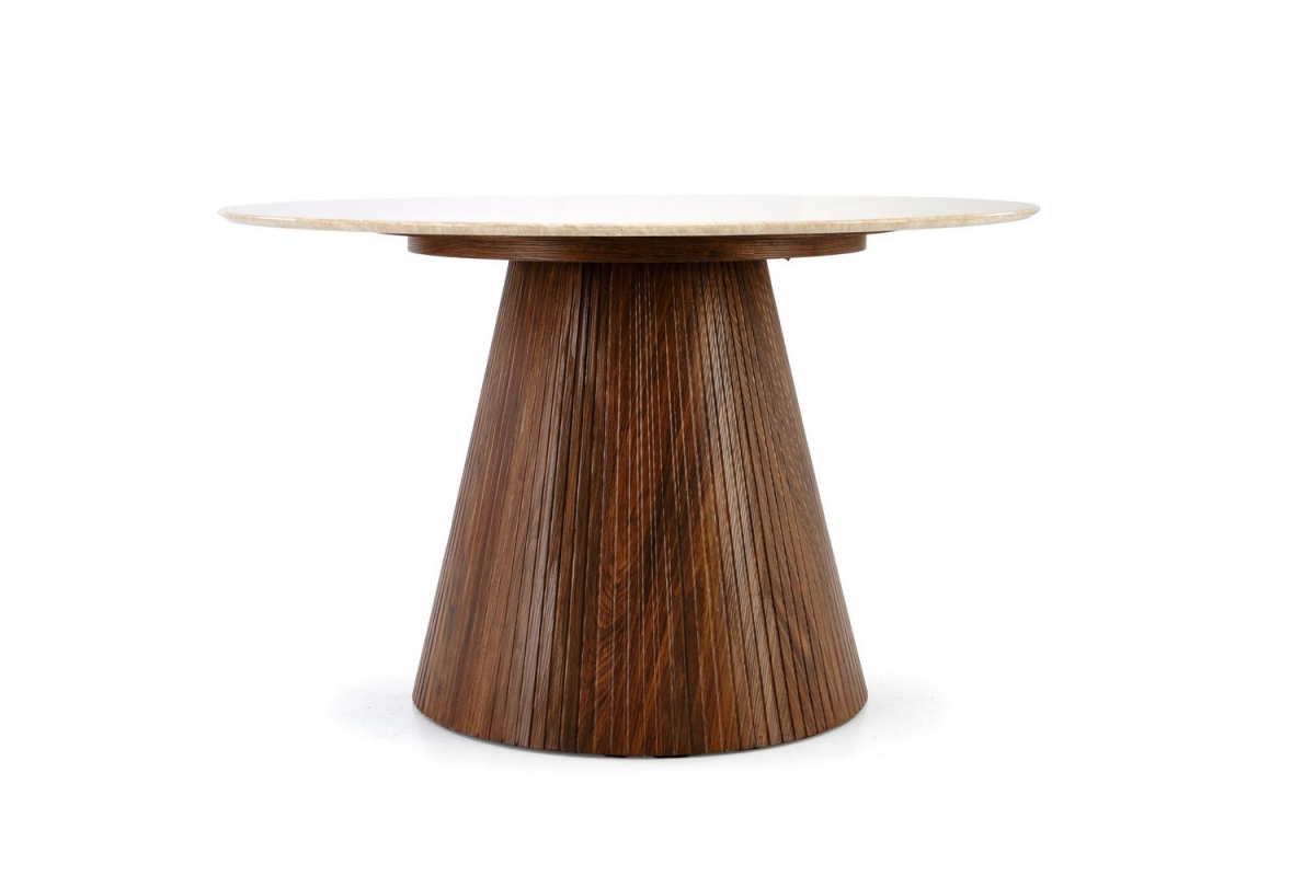 Stôl okragly Solvori 120 cm - Travertín / Orech Stôl okragly Solvori 120 cm - Travertín / Orech