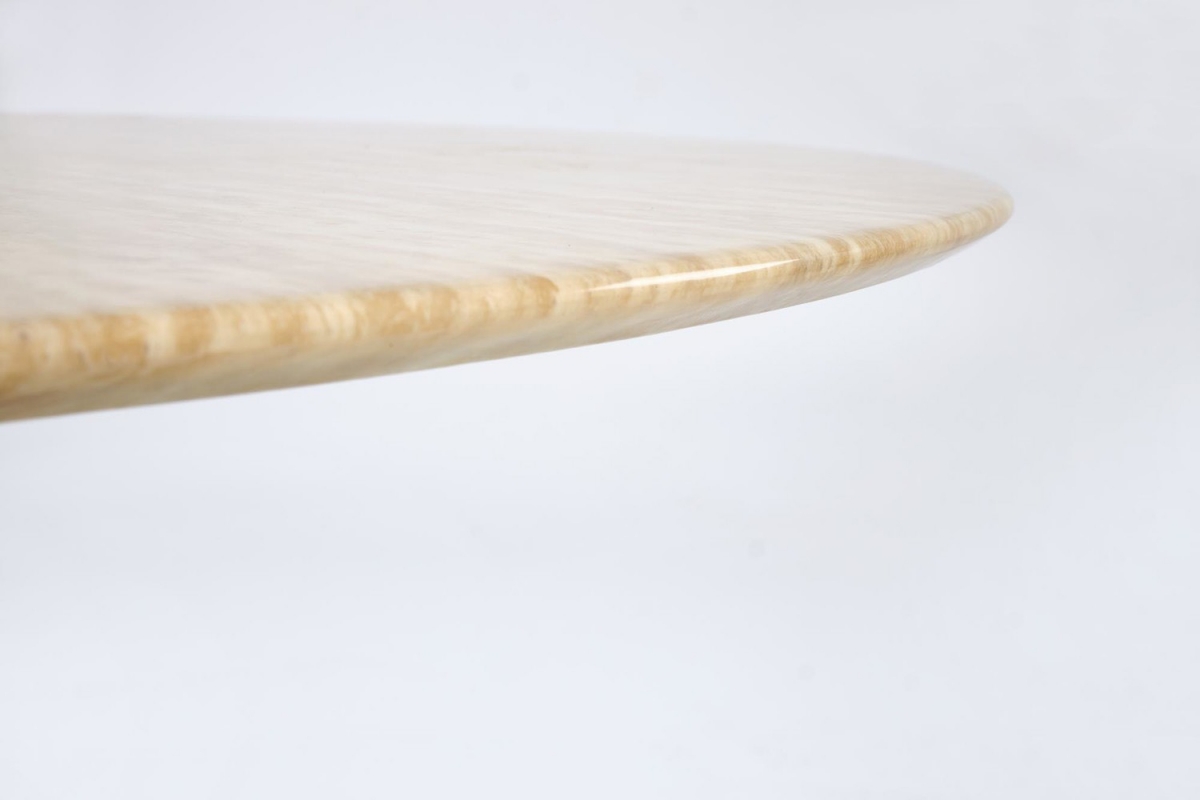 Stôl okragly Solvori 120 cm - Travertín / Orech Stôl okragly Solvori 120 cm - Travertín / Orech
