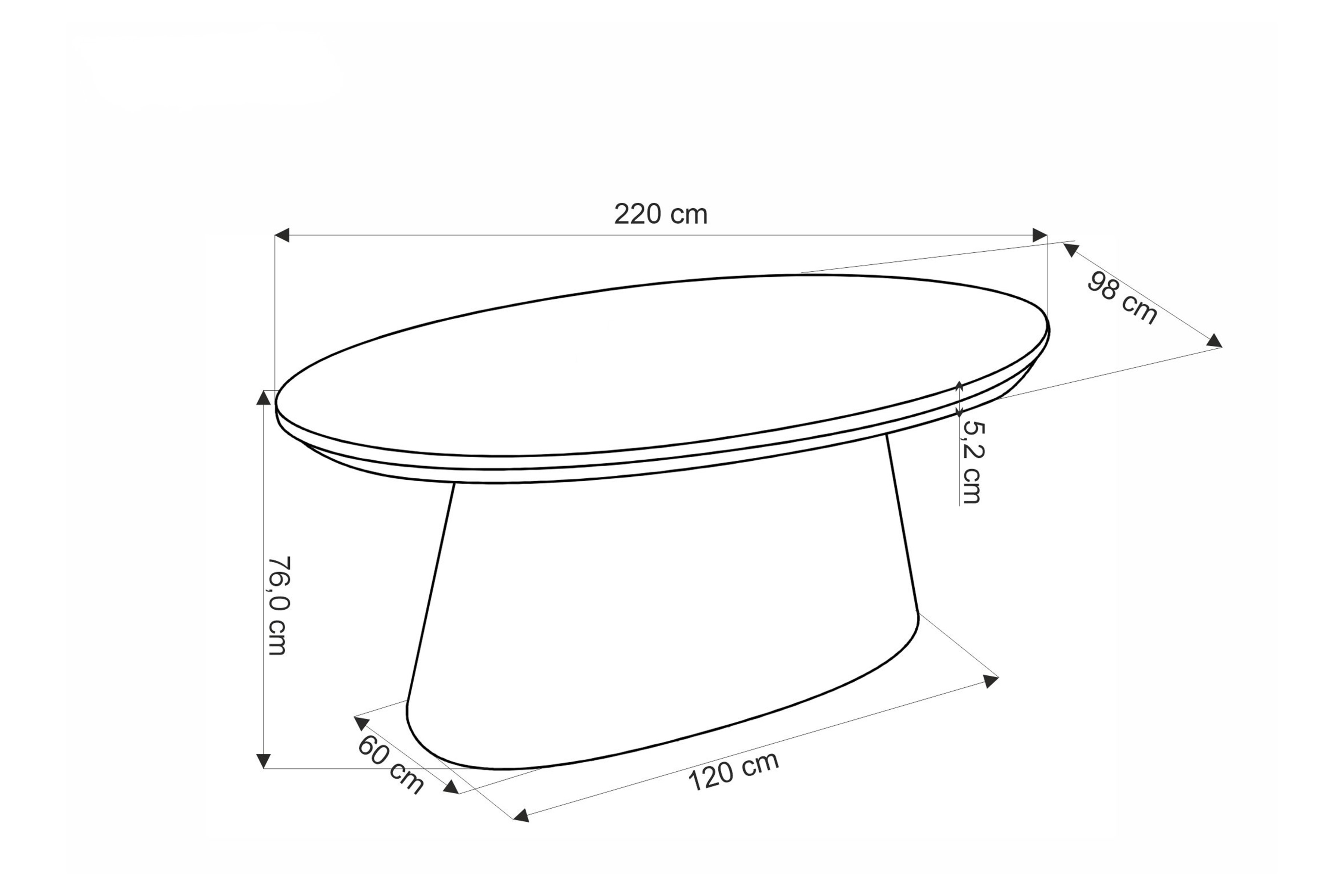 Oválny jedálenský set Lunver + 4 čalúnené stoličky Fioren – orech / sivý šenil Aragon 97 / orechové nožičky Stôl owalny Lunver z czterema krzeslami tapicerowanymi Fioren - Orech / Popolový šenil Aragon 97 / Orech 