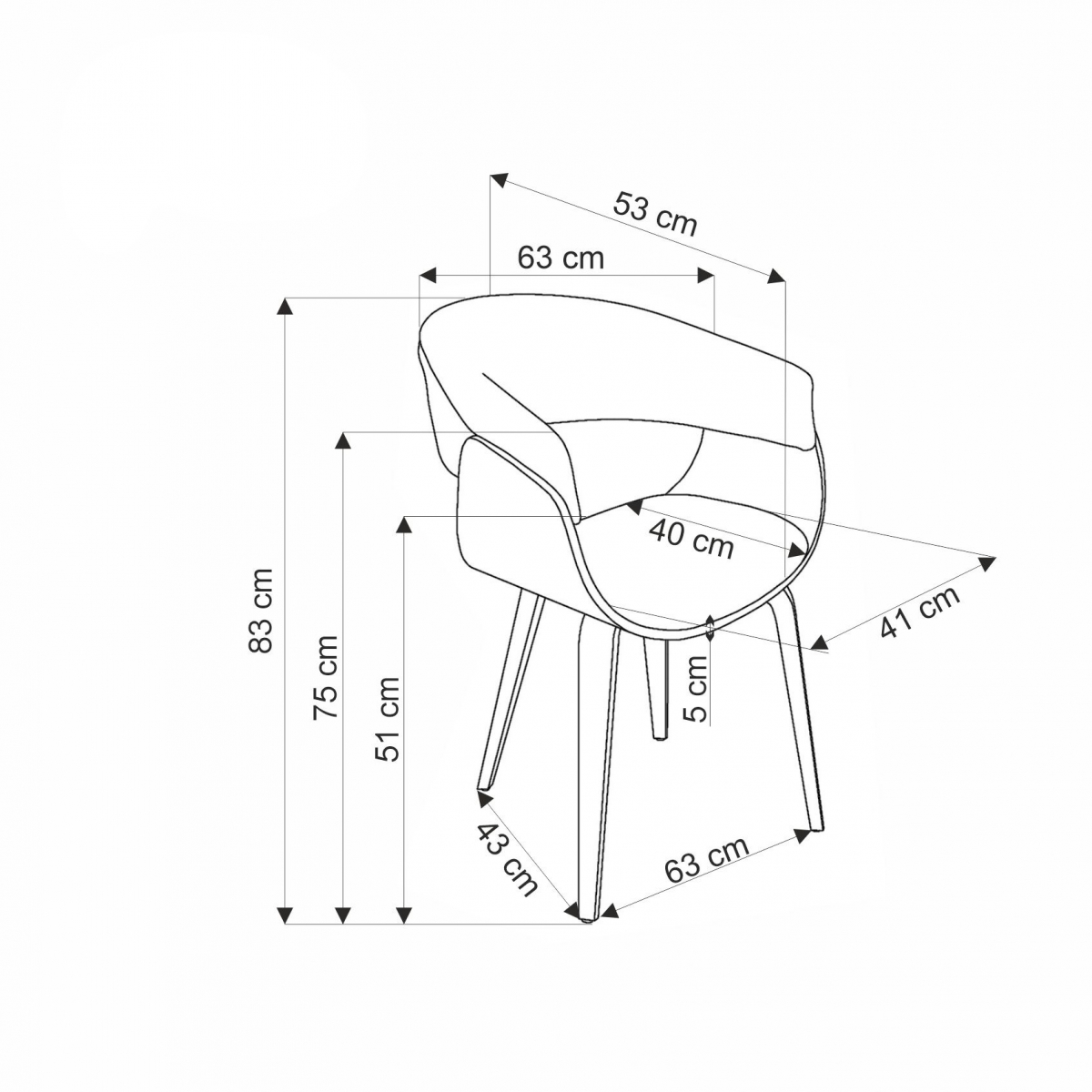 Oválny jedálenský set Lunver + 4 čalúnené stoličky Fioren – orech / sivý šenil Aragon 97 / orechové nožičky Stôl owalny Lunver z czterema krzeslami tapicerowanymi Fioren - Orech / Popolový šenil Aragon 97 / Orech 