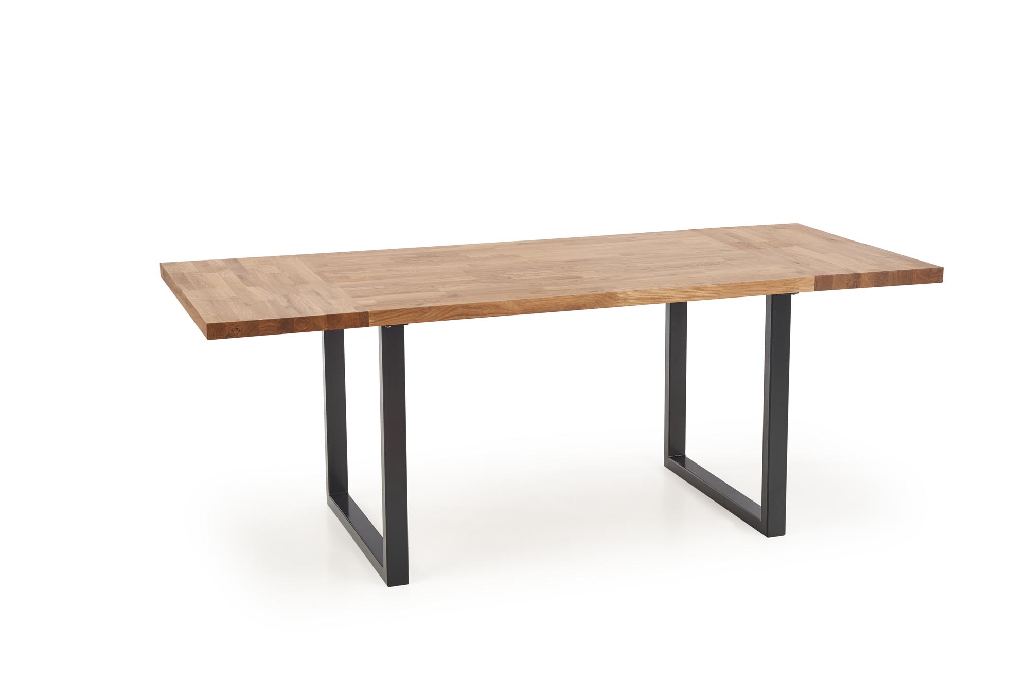 Jedálenský stôl Radus 120x78 cm - dub prírodný / čierna Stôl radus 120x78 Drevo lite dubový - Dub prírodné