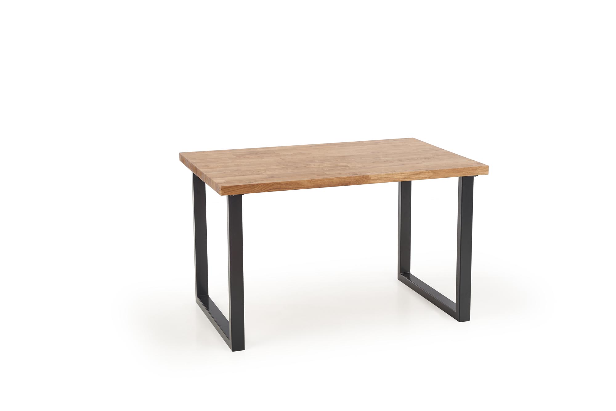 Jedálenský stôl Radus 120x78 cm - dub prírodný / čierna Stôl radus 120x78 Drevo lite dubový - Dub prírodné