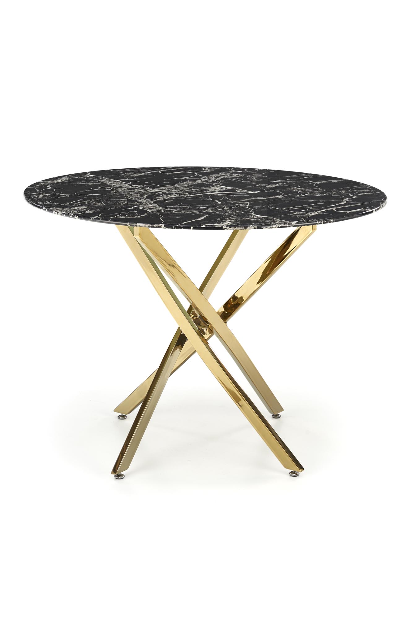 RAYMOND 2 stôl, Pracovná doska - Čierny mramor, Nohy - zlaté (2p=1szt) Stôl raymond 2 - Čierny mramor / zlaté