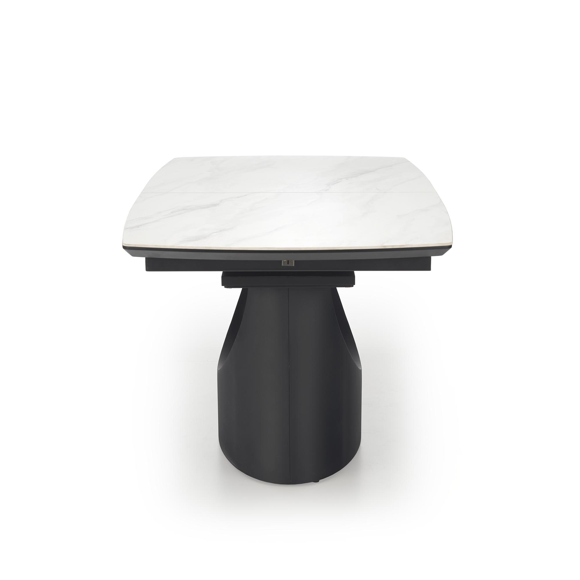OSMAN stůl rozkládací, Bílý mramor / Černý Stůl rozkládací 160-220x90 osman - Bílý mramor / Černý