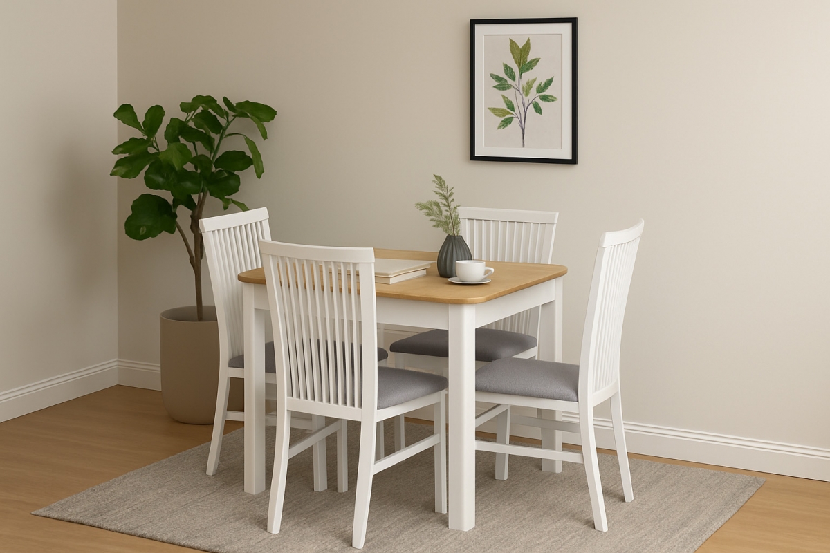 Rozkladací stôl Biatro 90 -130x90 cm - dub artisan / biela Stôl rozkladany Biatro 90-130x90 cm - Dub artisan / Biely