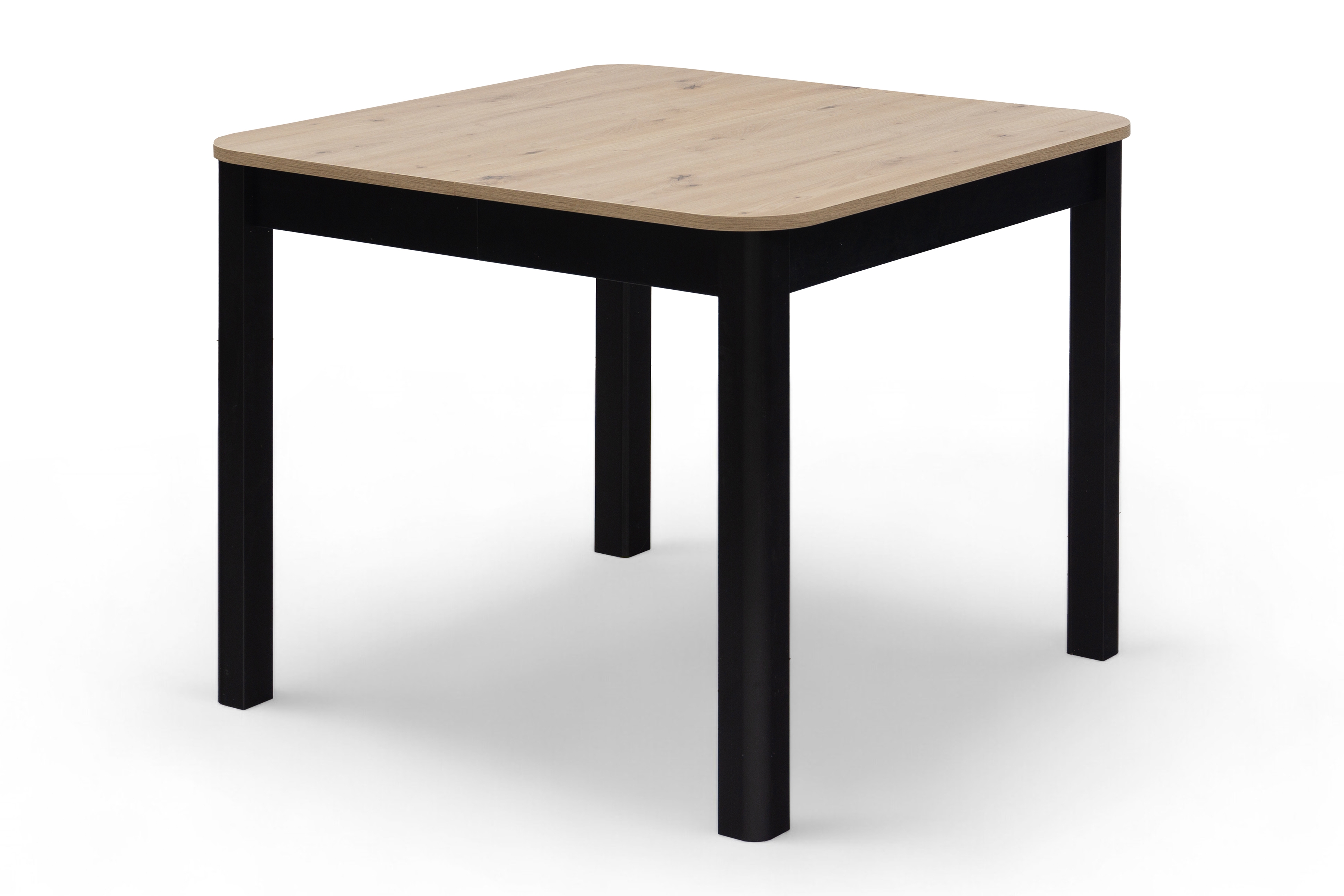 Rozkladací jedálenský stôl Batrio 90-130x90 cm - dub artisan / čierna Stôl rozkladany Biatro 90-130x90 cm - Dub artisan / Čierny