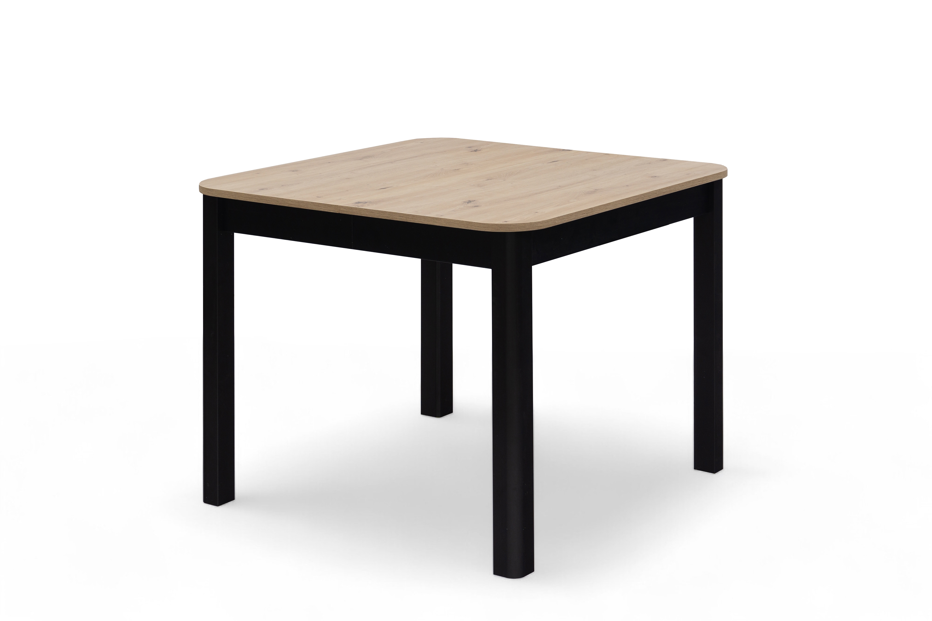 Rozkladací jedálenský stôl Batrio 90-130x90 cm - dub artisan / čierna Stôl rozkladany Biatro 90-130x90 cm - Dub artisan / Čierny