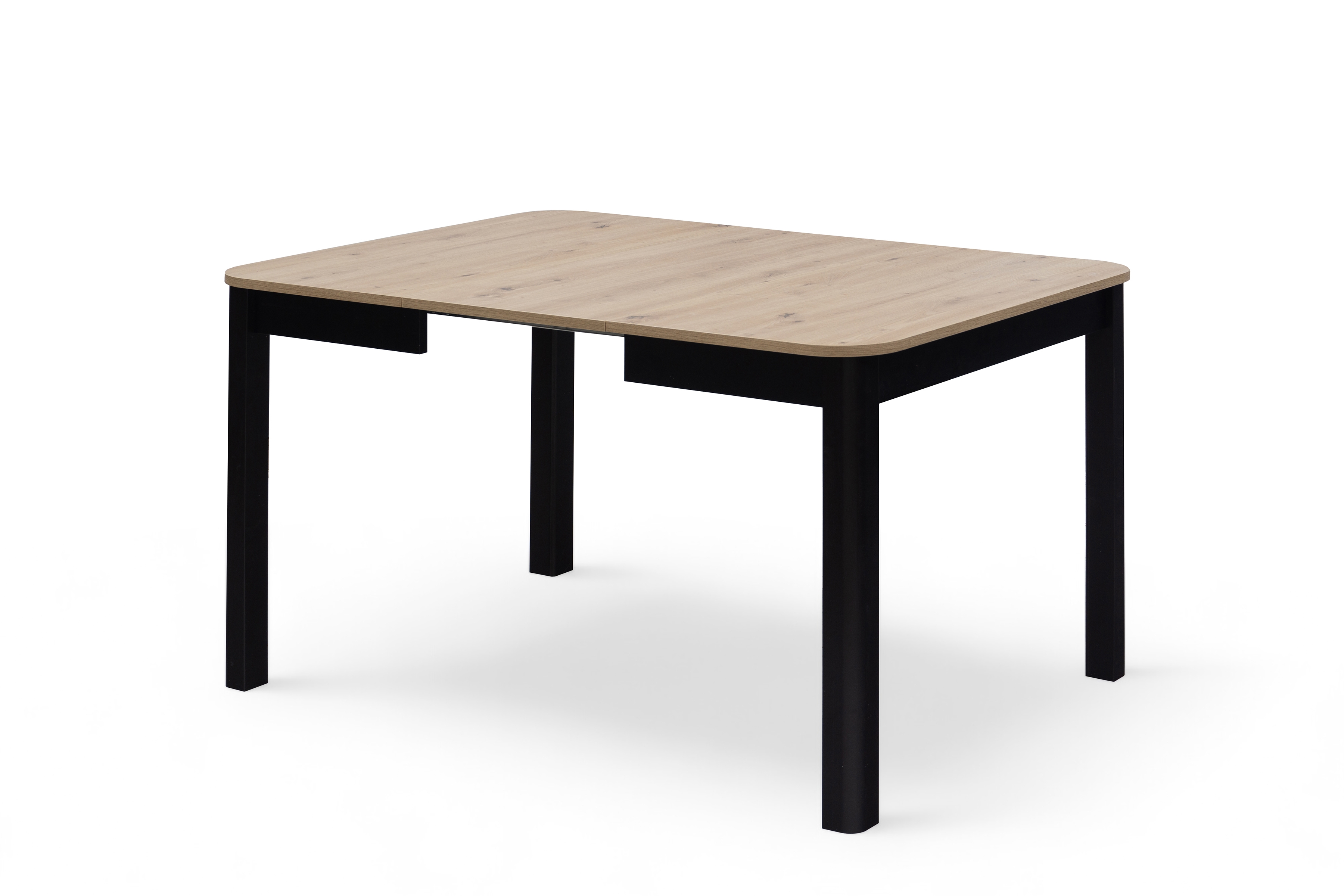 Rozkladací jedálenský stôl Batrio 90-130x90 cm - dub artisan / čierna Stôl rozkladany Biatro 90-130x90 cm - Dub artisan / Čierny