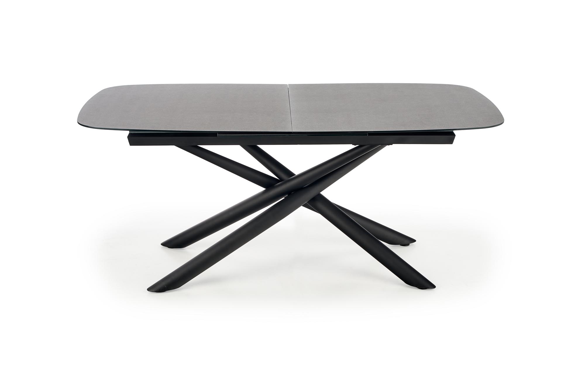 Rozkladací jedálenský stôl Capello 180-240x95 cm - tmavosivá / čierna Stôl rozkladany capello - tmavý popol / Čierny