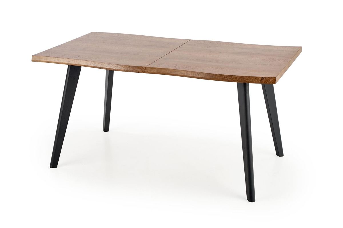 Rozkladací jedálenský stôl Sanvi - 150-210x90 cm - dub prírodný / čierna Stôl do kuchni