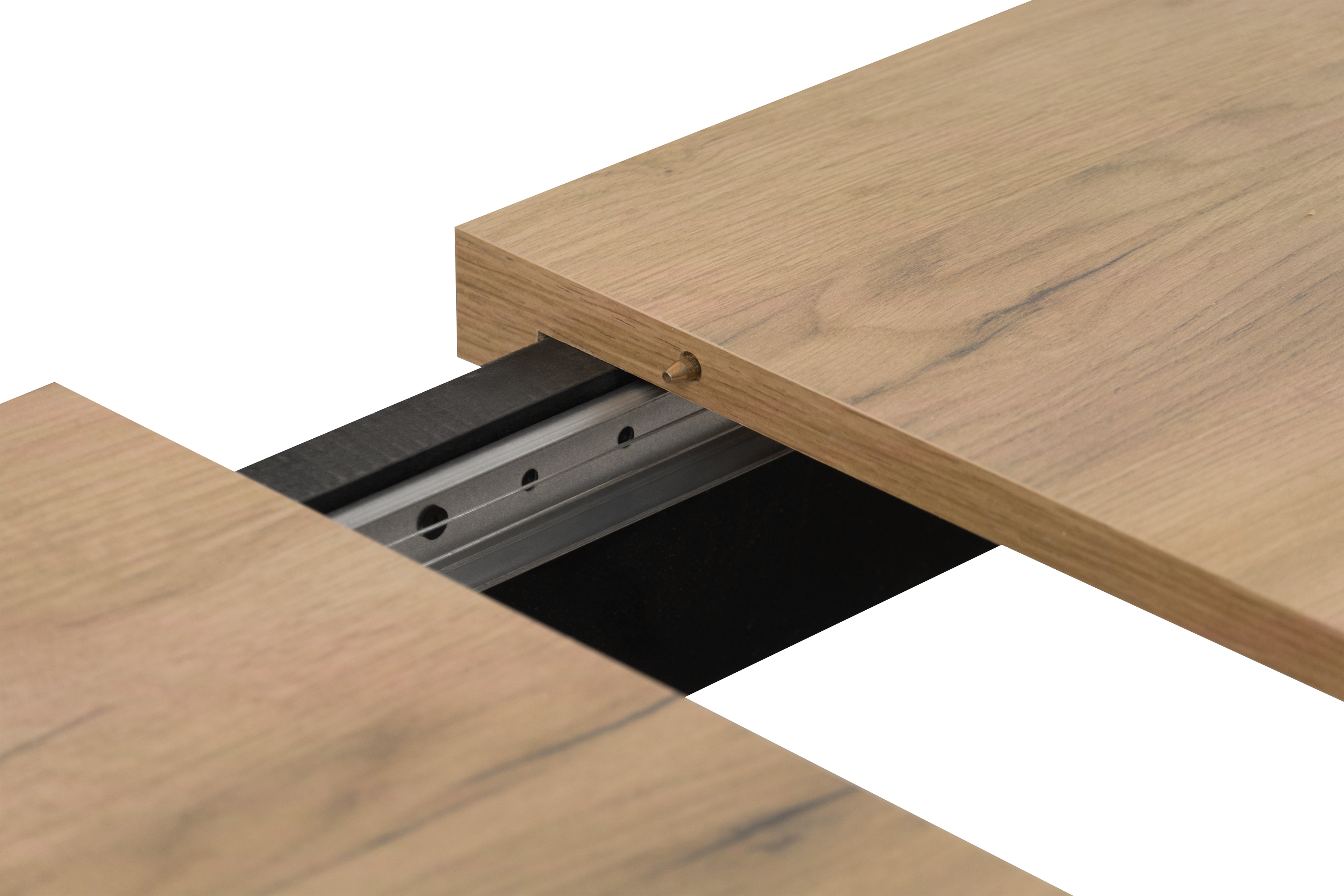 Rozkladací jedálenský stôl Werona 140-180x80 cm - dub praveký / čierna Stôl rozkladany do jedálne 140-180x80 cm Werona na drewnianych nogach - Dub pradawny / čierny nožičky