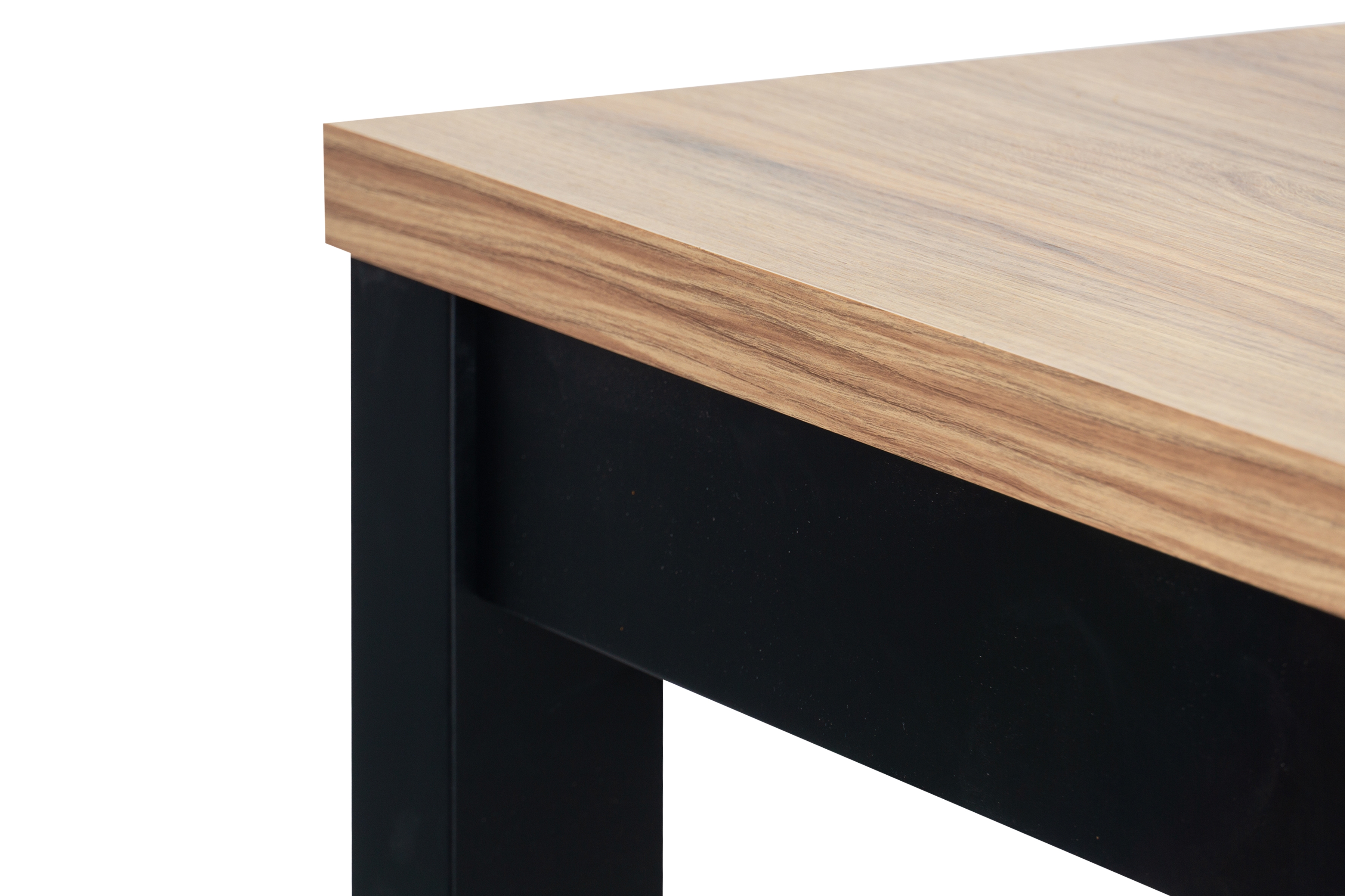 Rozkládací jídelní stůl Werona 160-240 cm - dub starodávný / černé nohy Stůl rozkladany pro jídelny 160-240x90 cm Werona na drewnianych nogach - dub pradawny / černé nožičky