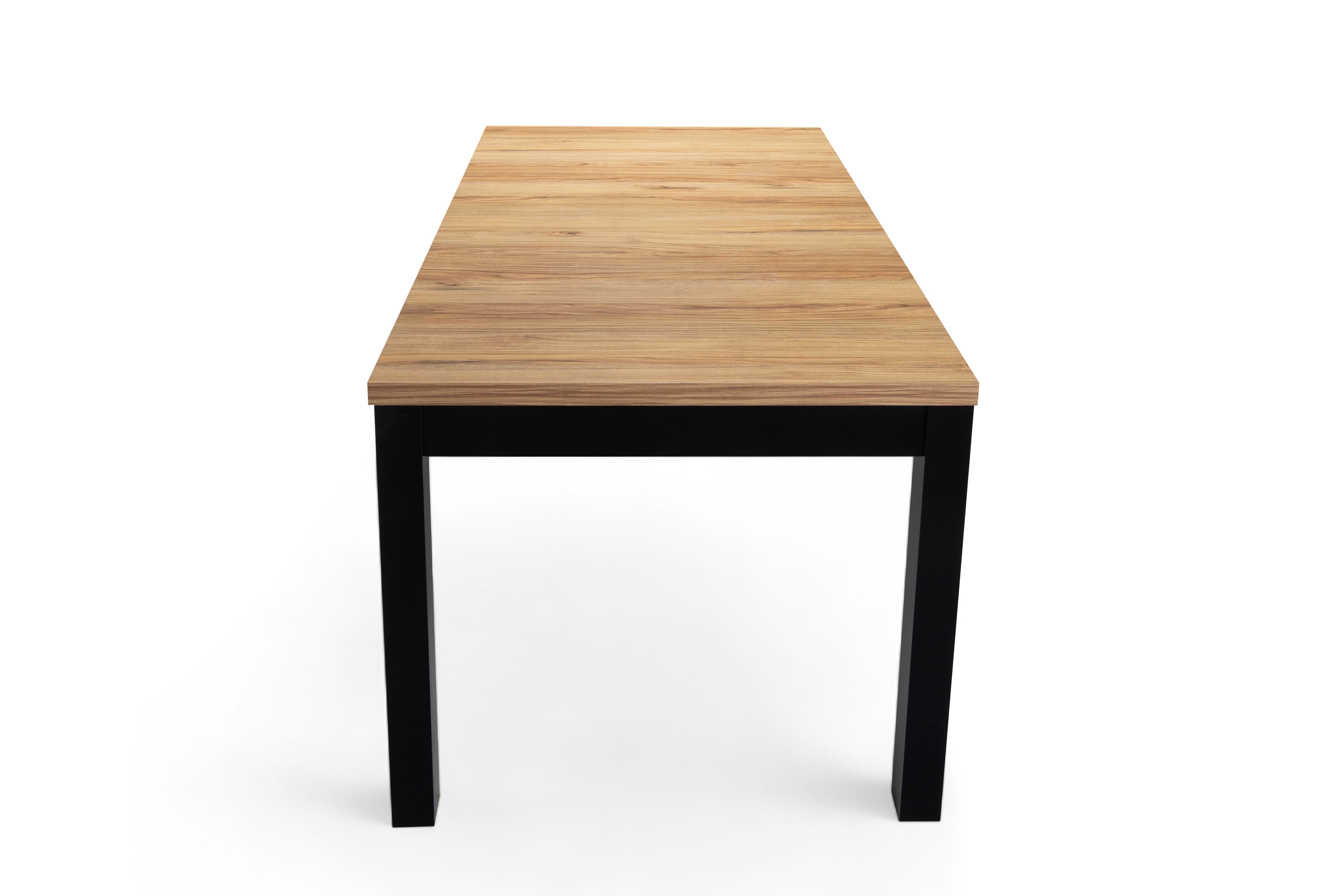 Rozkladací jedálenský stôl Werona 200-250x100 cm - dub praveký / čierna Stôl rozkladany do jedálne 200-250x100 cm Werona na drewnianych nogach - Dub pradawny / čierny nožičky