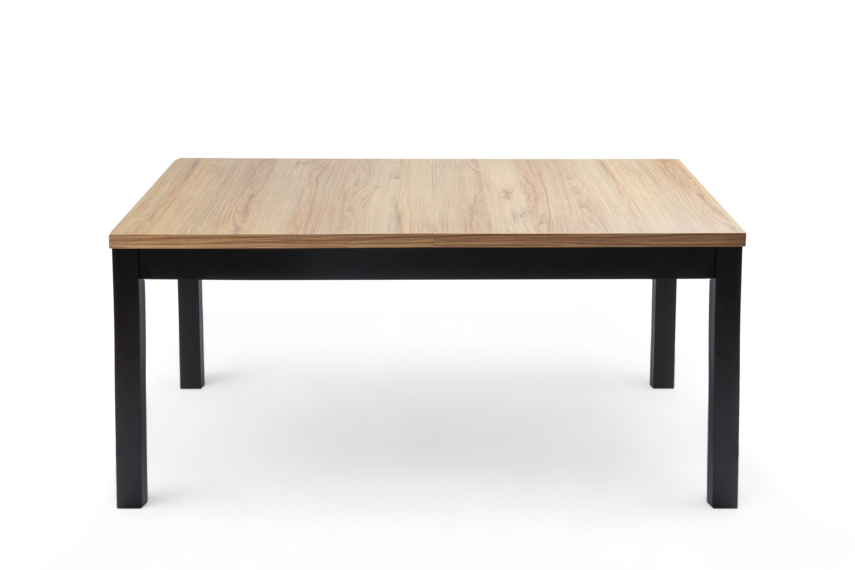 Rozkladací jedálenský stôl Werona 200-300x100 cm - dub praveký / čierna Stôl rozkladany do jedálne 200-300x100 cm Werona na drewnianych nogach - Dub pradawny / čierny nožičky