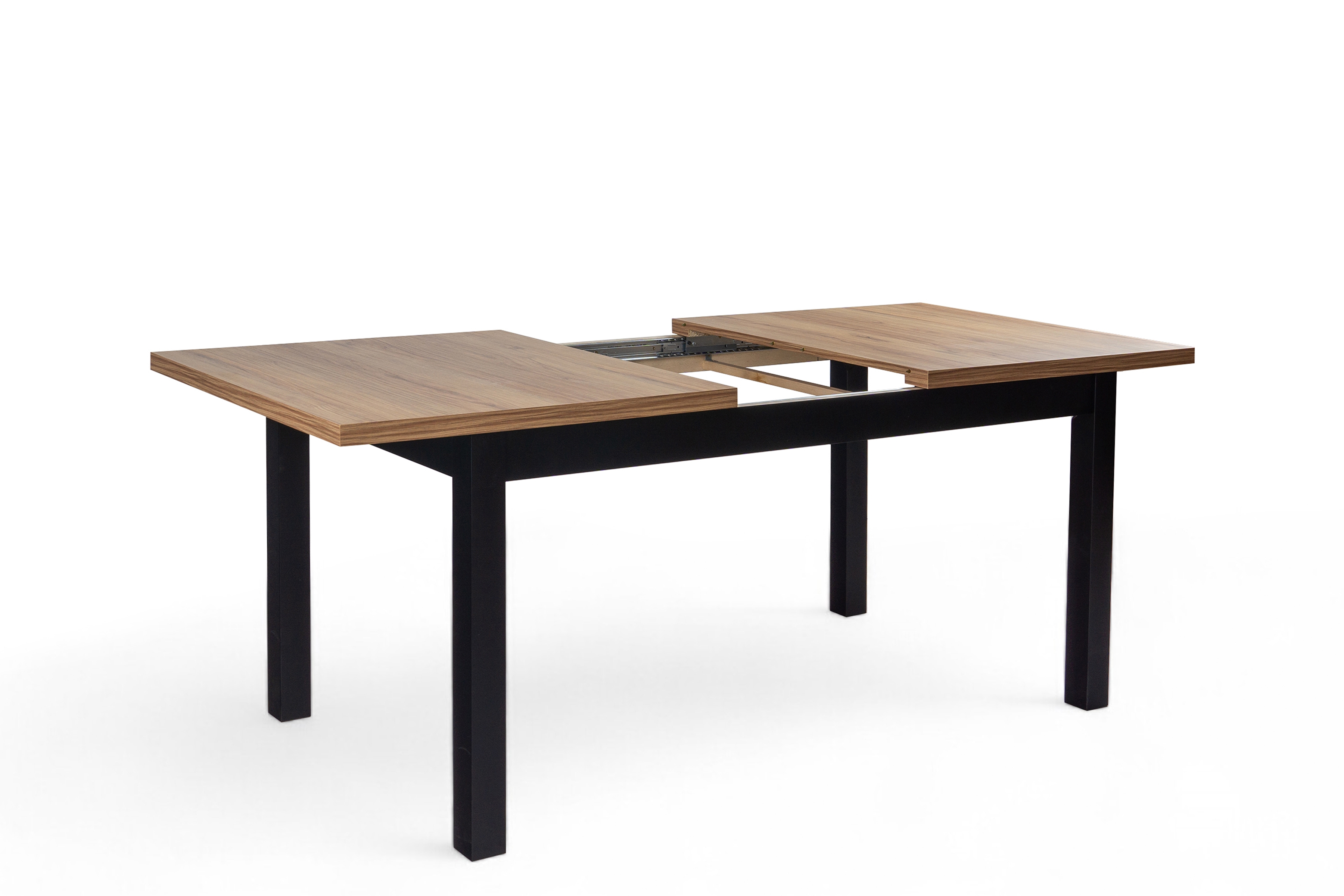 Rozkladací jedálenský stôl Werona 200-300x100 cm - dub praveký / čierna Stôl rozkladany do jedálne 200-300x100 cm Werona na drewnianych nogach - Dub pradawny / čierny nožičky