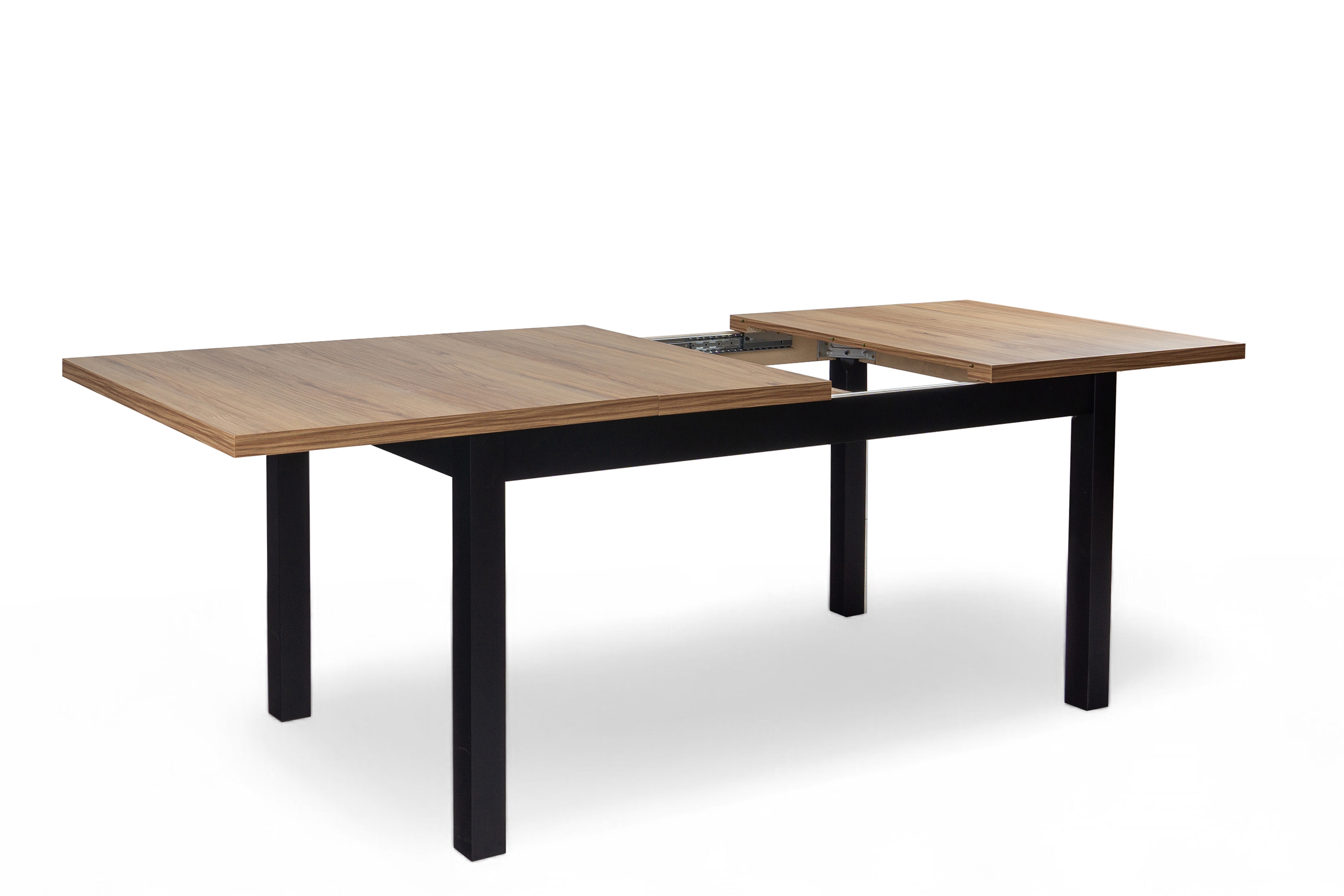 Rozkladací jedálenský stôl Werona 200-300x100 cm - dub praveký / čierna Stôl rozkladany do jedálne 200-300x100 cm Werona na drewnianych nogach - Dub pradawny / čierny nožičky