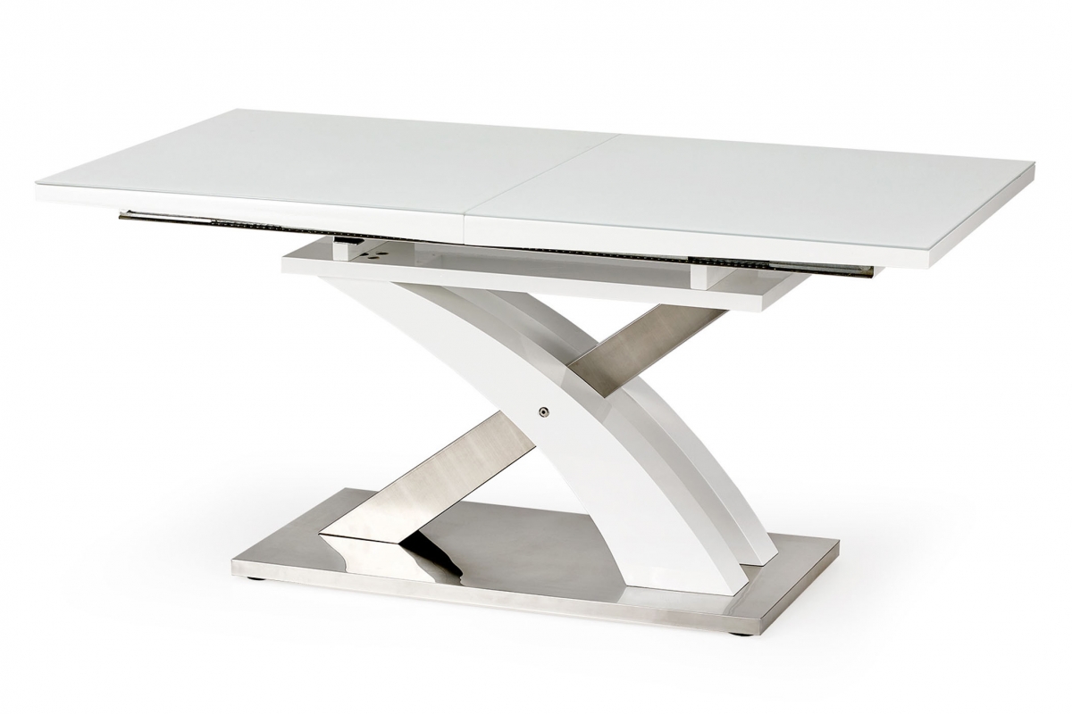 Rozkladací jedálenský stôl Sandor 2 - 160-220x90 cm - biela stôl rozkladany Emoni 160-220x90 cm - Biely