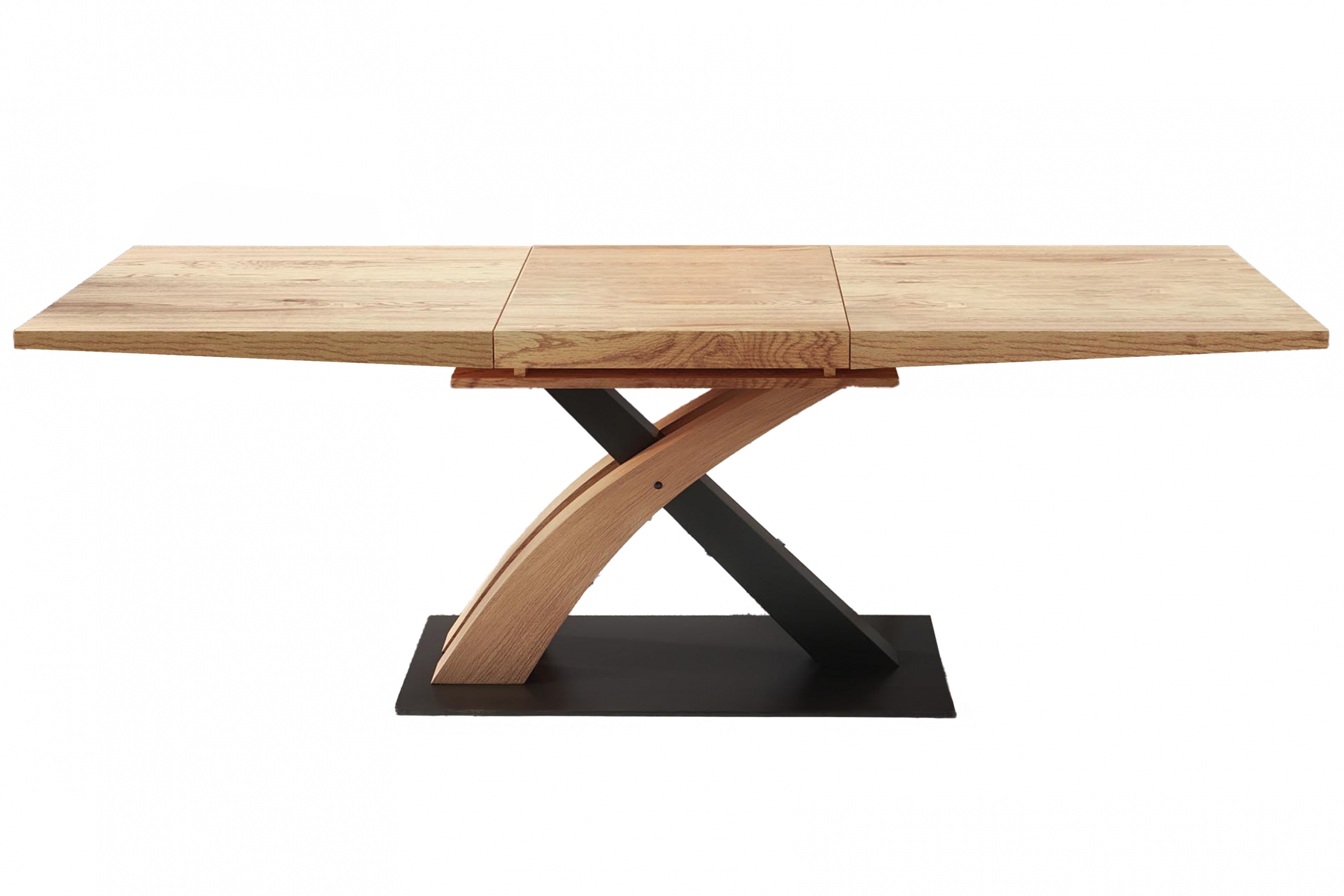 Rozkladací jedálenský stôl Sandor 3 - 160-220x90 cm - dub zlatý / čierna stôl rozkladany Emoni 160-220x90 cm - Dub zlaté / Čierny