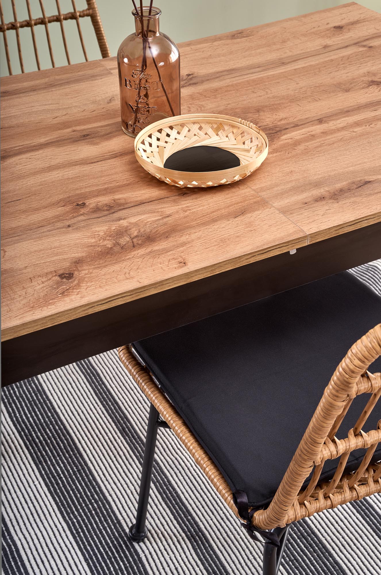 GREG összecsukható asztal  Stůl rozkládací greg - Dub wotan / Fekete