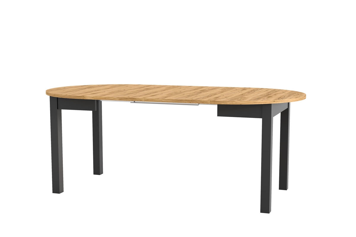 Rozkládací jídelní stůl Indus 02 105-240x105 cm - dub craft / černá Stůl rozkládací Indus 02 - 105-240x105 cm - dub craft/černá