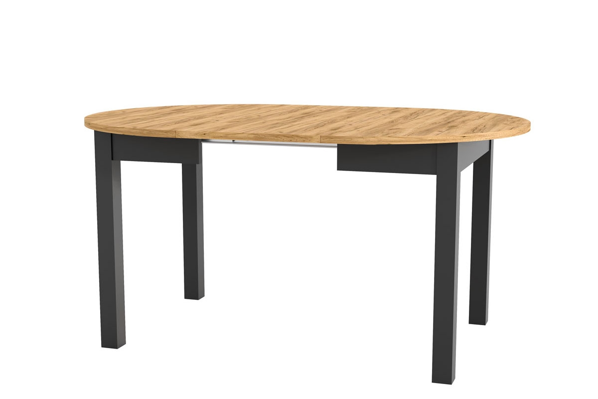 Rozkládací jídelní stůl Indus 02 105-240x105 cm - dub craft / černá Stůl rozkládací Indus 02 - 105-240x105 cm - dub craft/černá