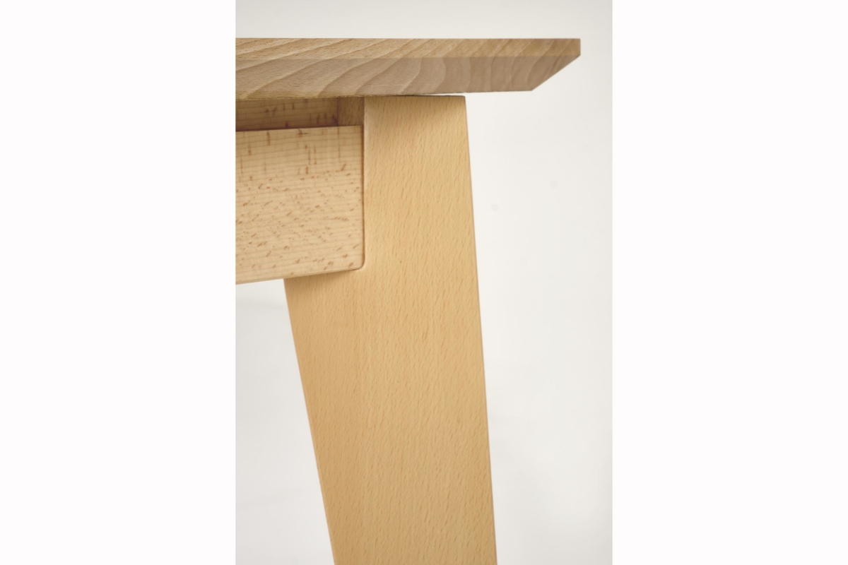 Rozkládací jídelní stůl Liroden 160-240x90 cm dřevěný - přírodní dub Stůl rozkladany Liroden 160-240x90 cm dřevo - dub přírodní