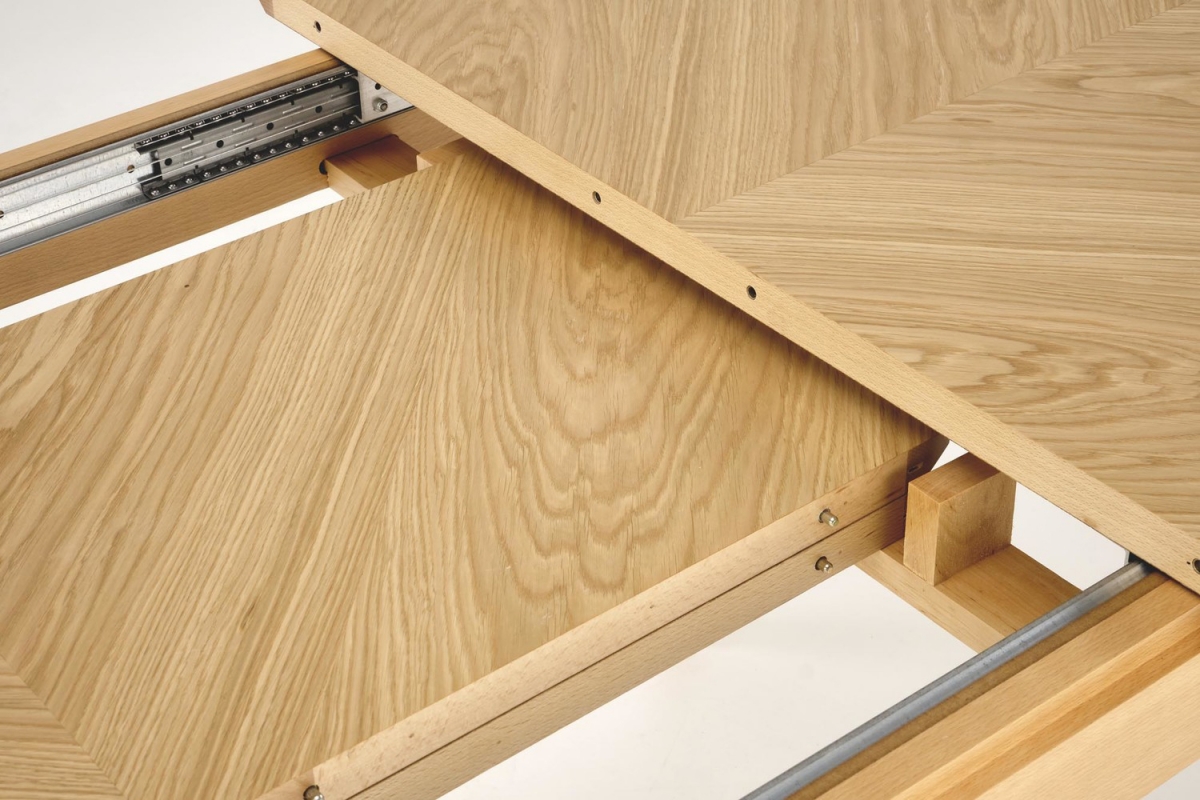 Rozkládací jídelní stůl Liroden 160-240x90 cm dřevěný - přírodní dub Stůl rozkladany Liroden 160-240x90 cm dřevo - dub přírodní