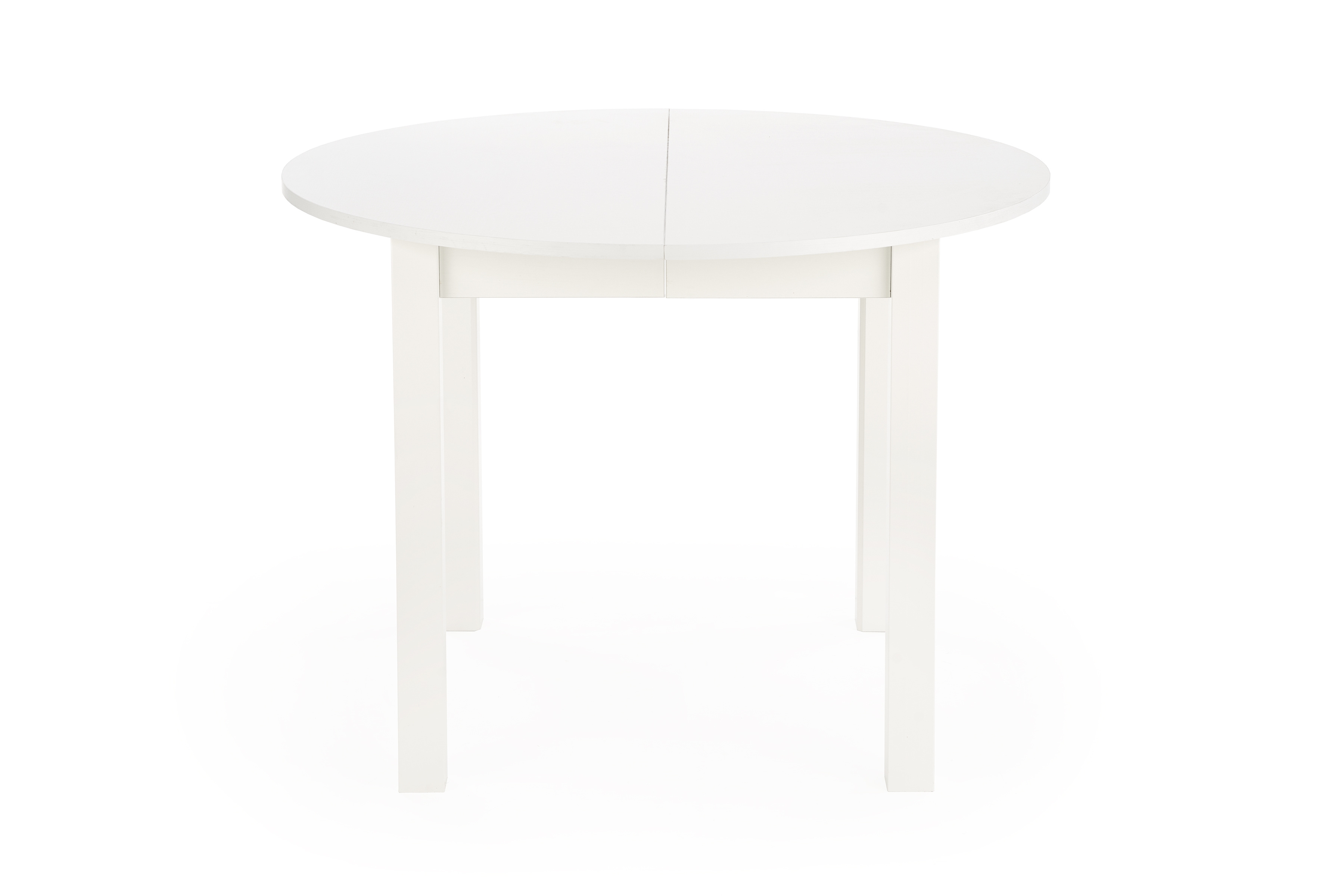 Rozkladací jedálenský stôl Neryt 102-142x102 cm - biela Stôl rozkladany Neryt 102-142x102 cm okrúhly- Biely