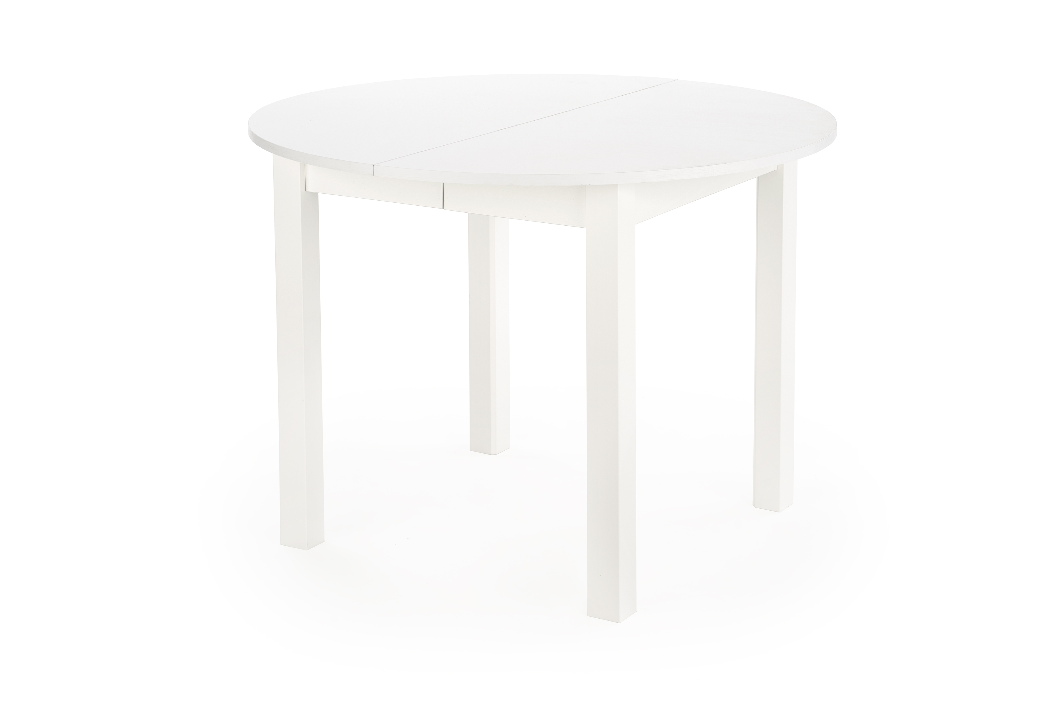 Rozkladací jedálenský stôl Neryt 102-142x102 cm - biela Stôl rozkladany Neryt 102-142x102 cm okrúhly- Biely
