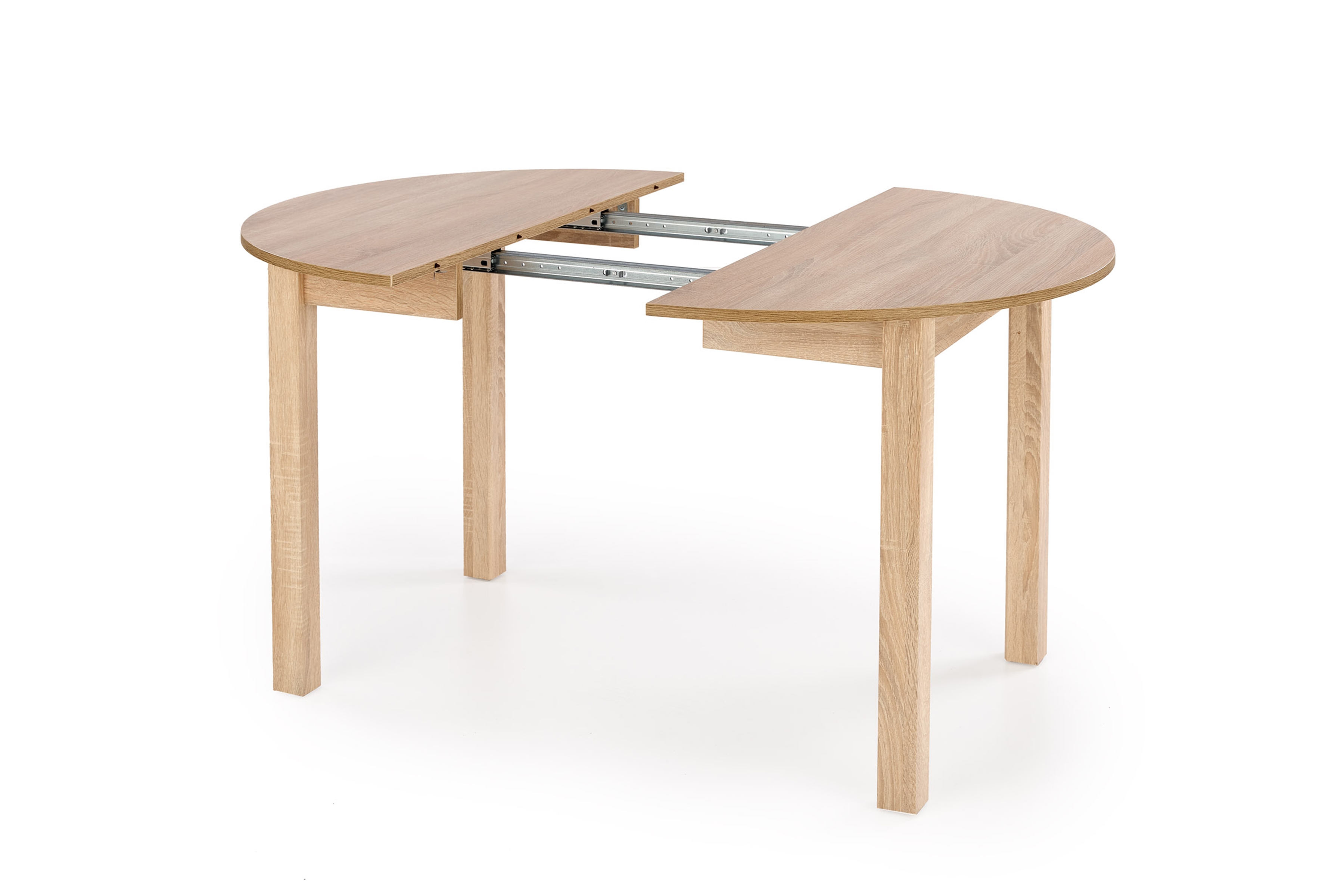 Rozkladací jedálenský stôl Neryt 102-142x102 cm  - dub sonoma Stôl rozkladany Neryt okrúhly102-142x102 cm - Dub sonoma