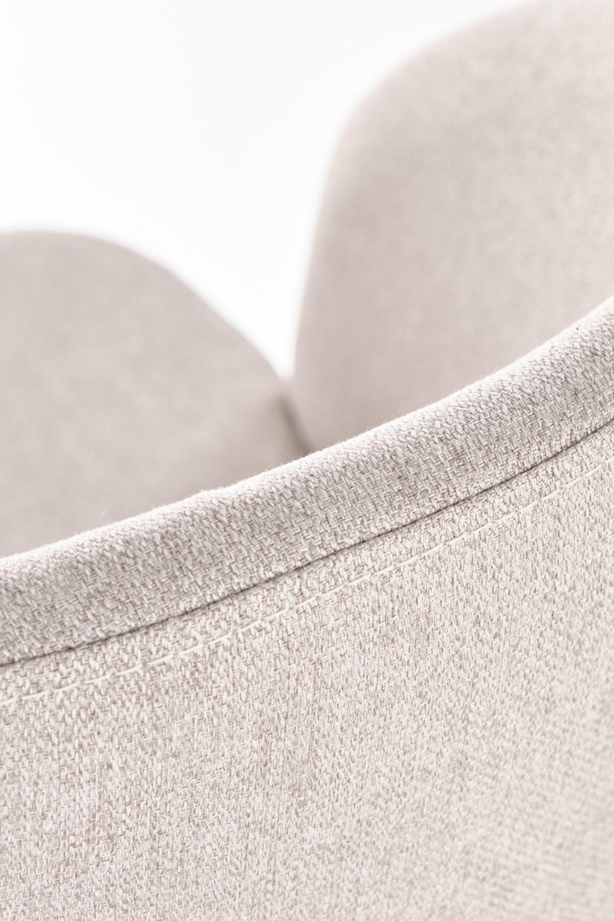 Jedálenská zostava Nerio Nolvari 4+1 – biely mramor / béžová / biela Stôl rozkladany Nolvari z czterema tapicerowanymi krzeslami Nerio - Biely mramor / Béžová / nožičky biale