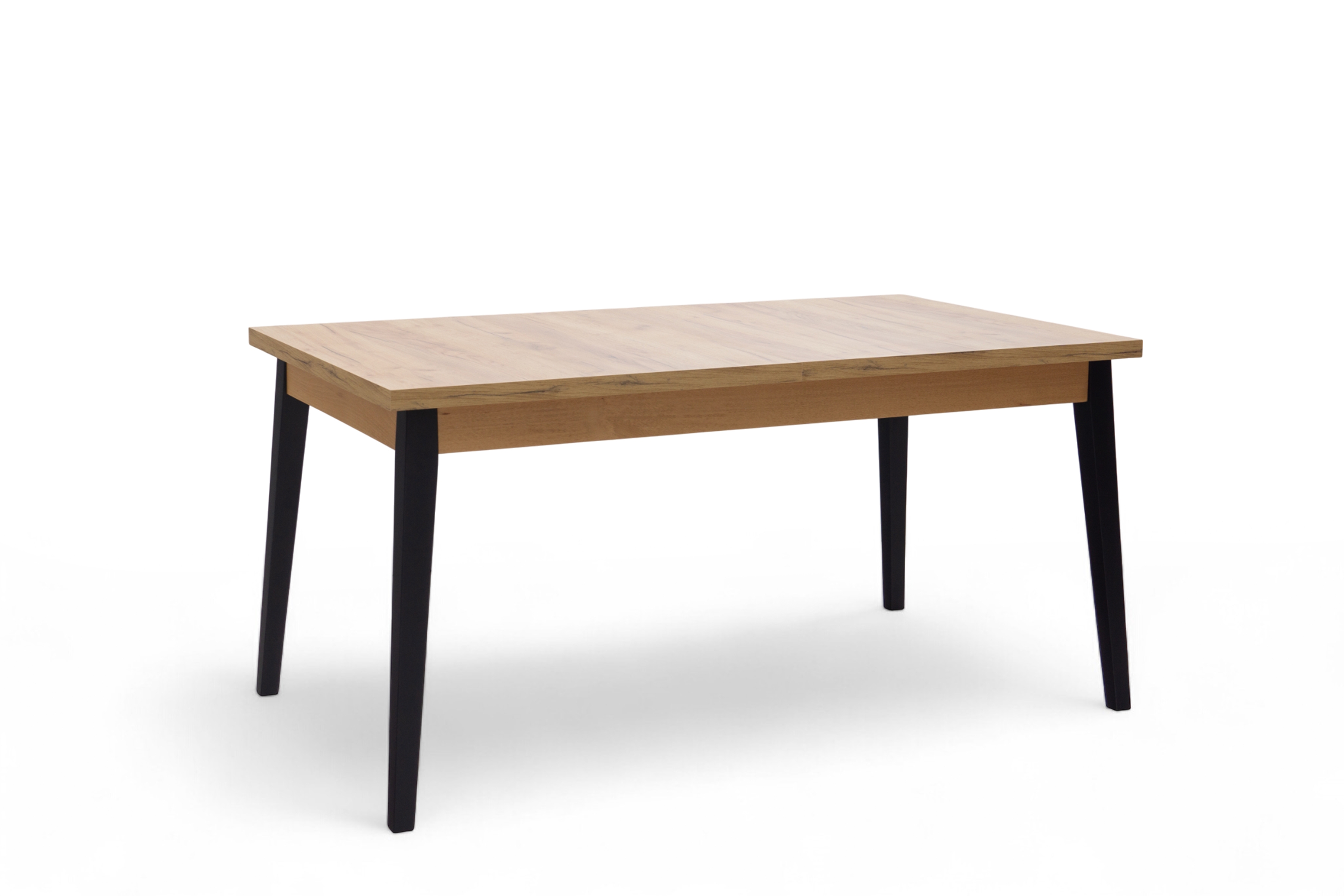 Rozkládací jídelní stůl Paris - 120-160x80 cm - dub craft / černé nohy Stůl rozkladany Paris 120-160x80 cm - dub craft / černé nožičky