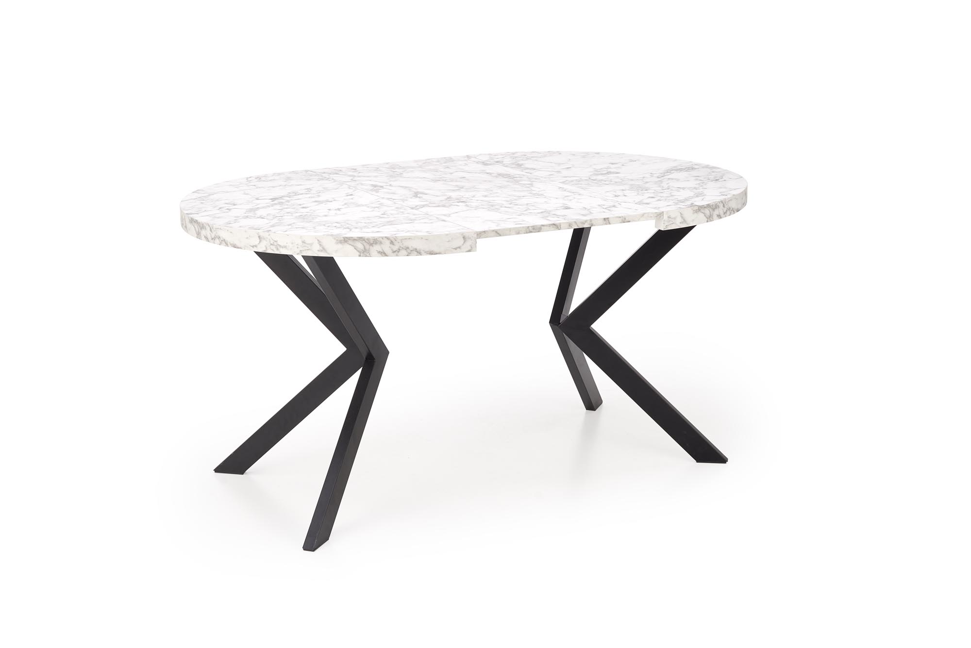 PERONI összecsukható asztal - fehér márvány - fekete (2p=1db) stůl rozkladany peroni - Bílý mramor / Fekete