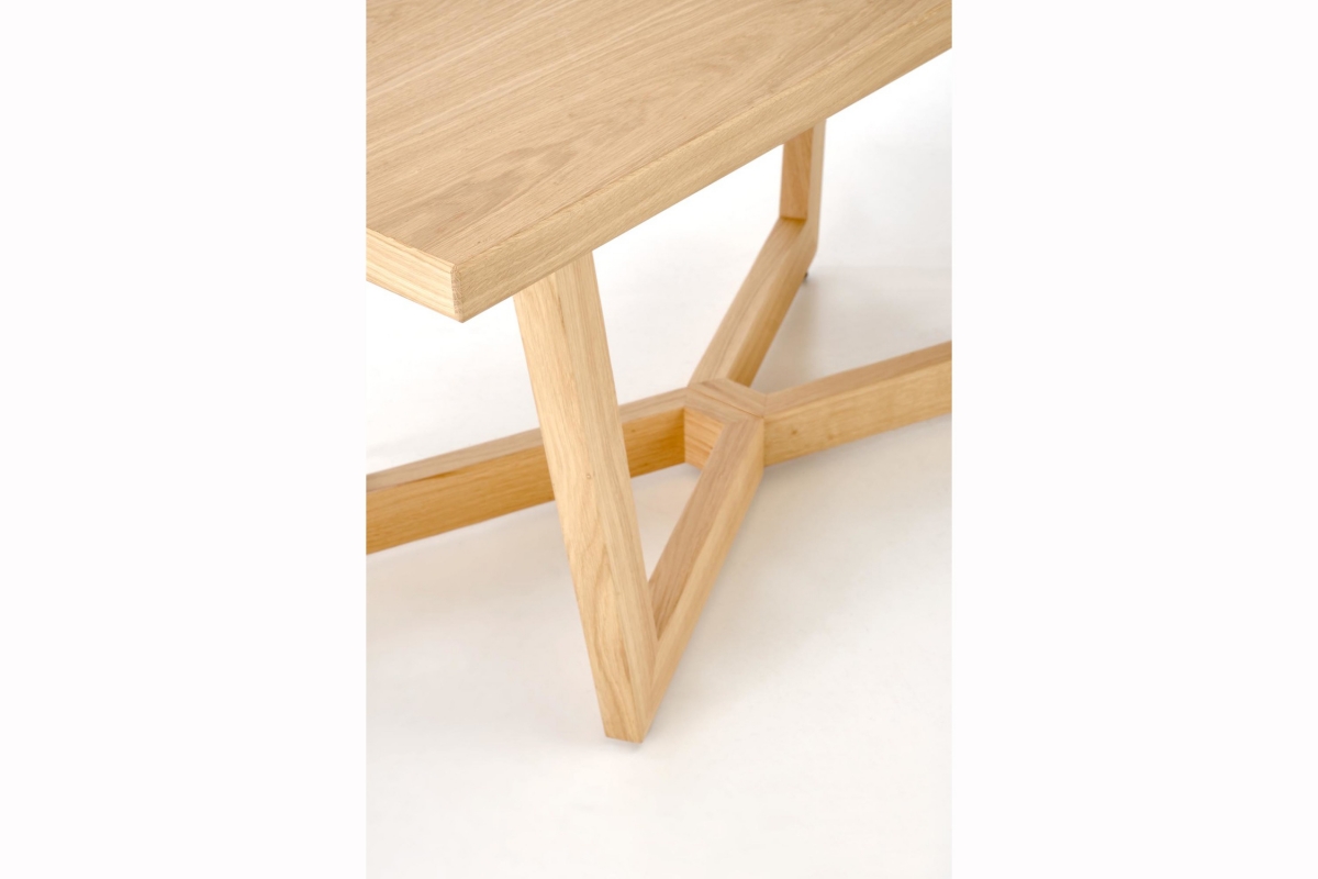 Rozkládací jídelní stůl Salvio 160-250x90 cm dřevěný - přírodní dub Stůl rozkladany Salvio 160-250x90 cm dřevo - dub přírodní